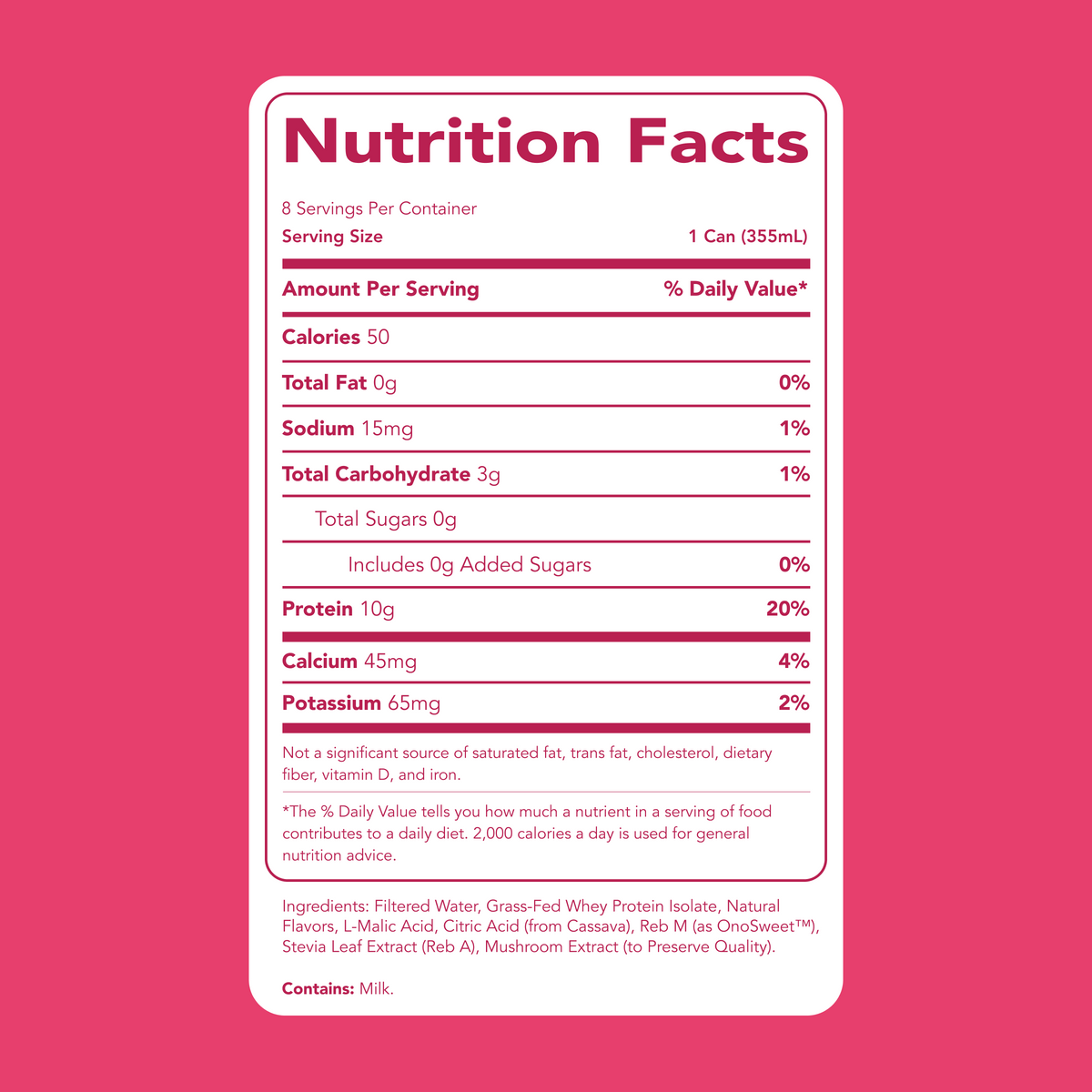 Clear Protein Water: Raspberries & Cream (12 Oz. | 8 Pack)