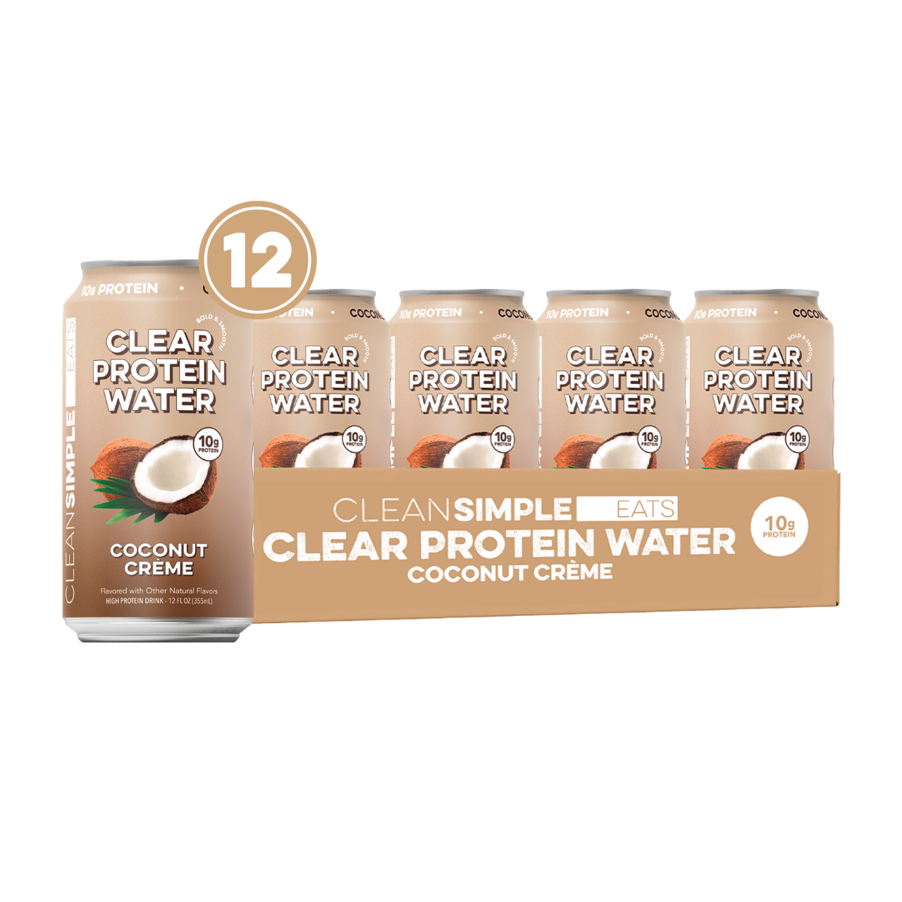 Clear Protein Water: Coconut Créme (12 Oz. | 12 Pack)