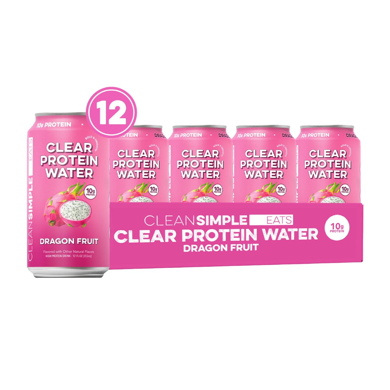 Clear Protein Water: Dragon Fruit (12 Oz. | 12 Pack)