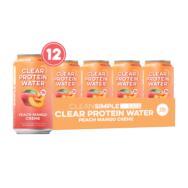 Clear Protein Water: Peach Mango Créme (12 Oz. | 12 Pack)