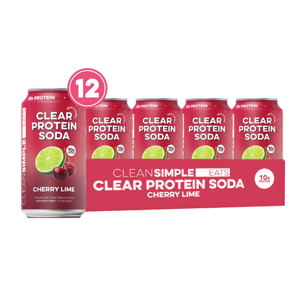 Clear Protein Soda: Cherry Lime (12 Oz. | 12 Pack)
