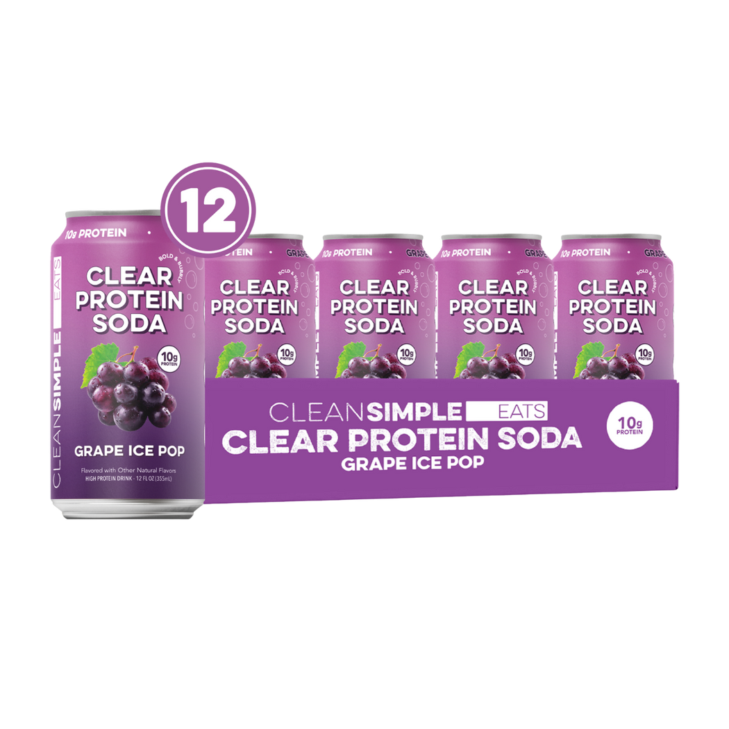 Clear Protein Soda: Classic Grape (12 Oz. | 12 Pack)