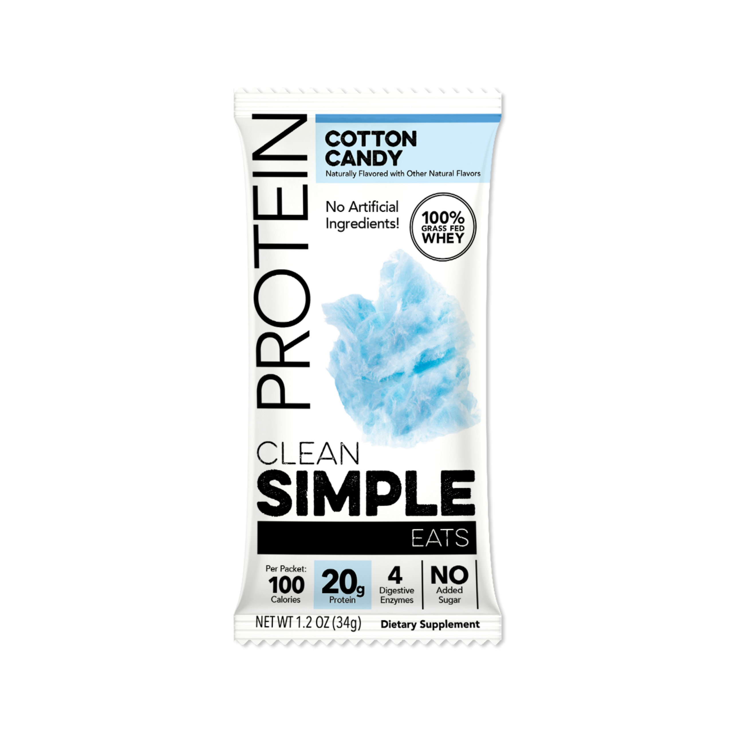 Protein Powder: Cotton Candy (Single Serving Stick Pack Sample)