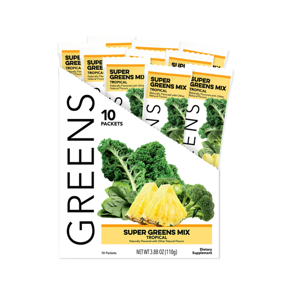 Greens: Tropical Super Greens Mix (10 Single Serving Stick Packs)