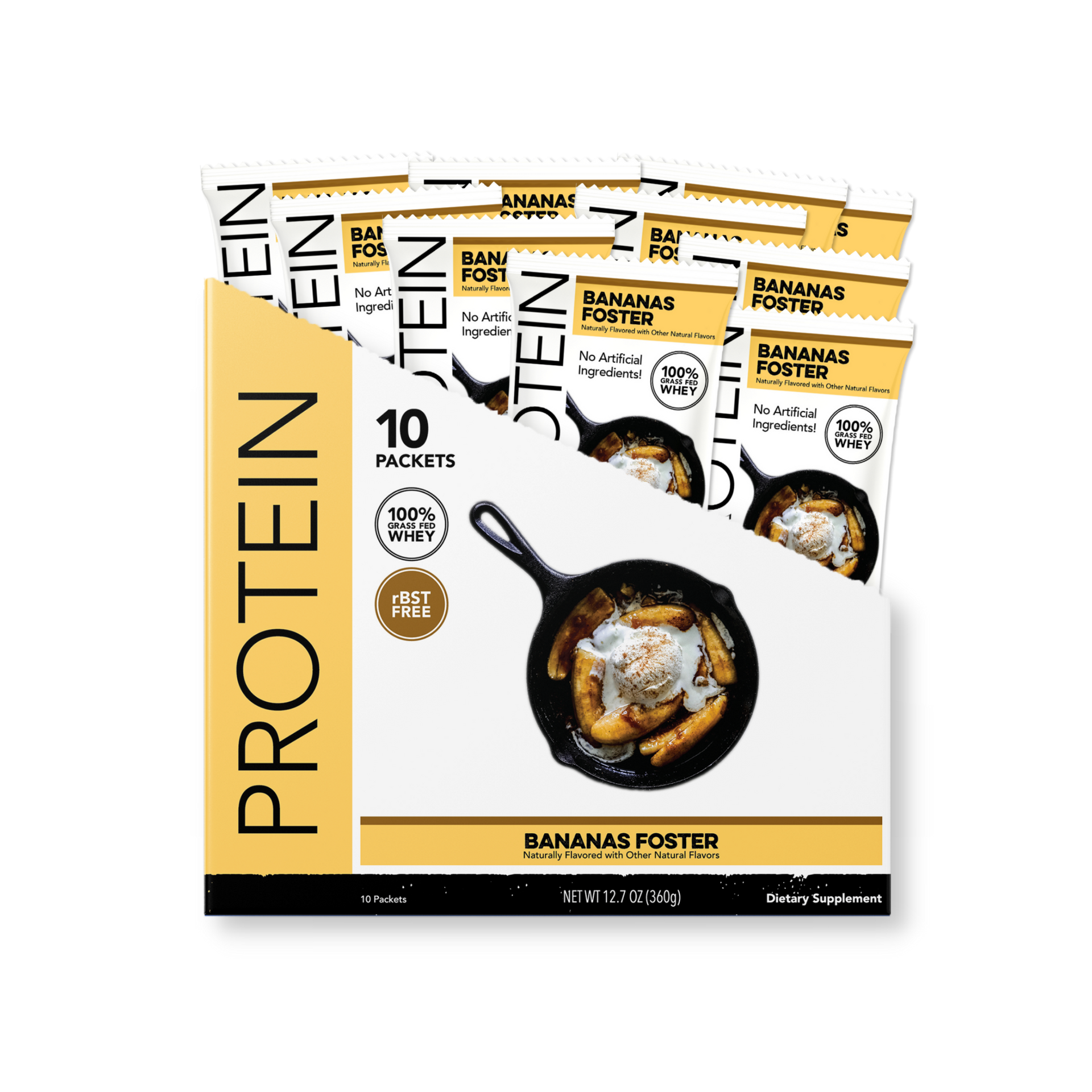 Protein Powder Bananas Foster, Gluten Free, 20g Protein Clean Simple