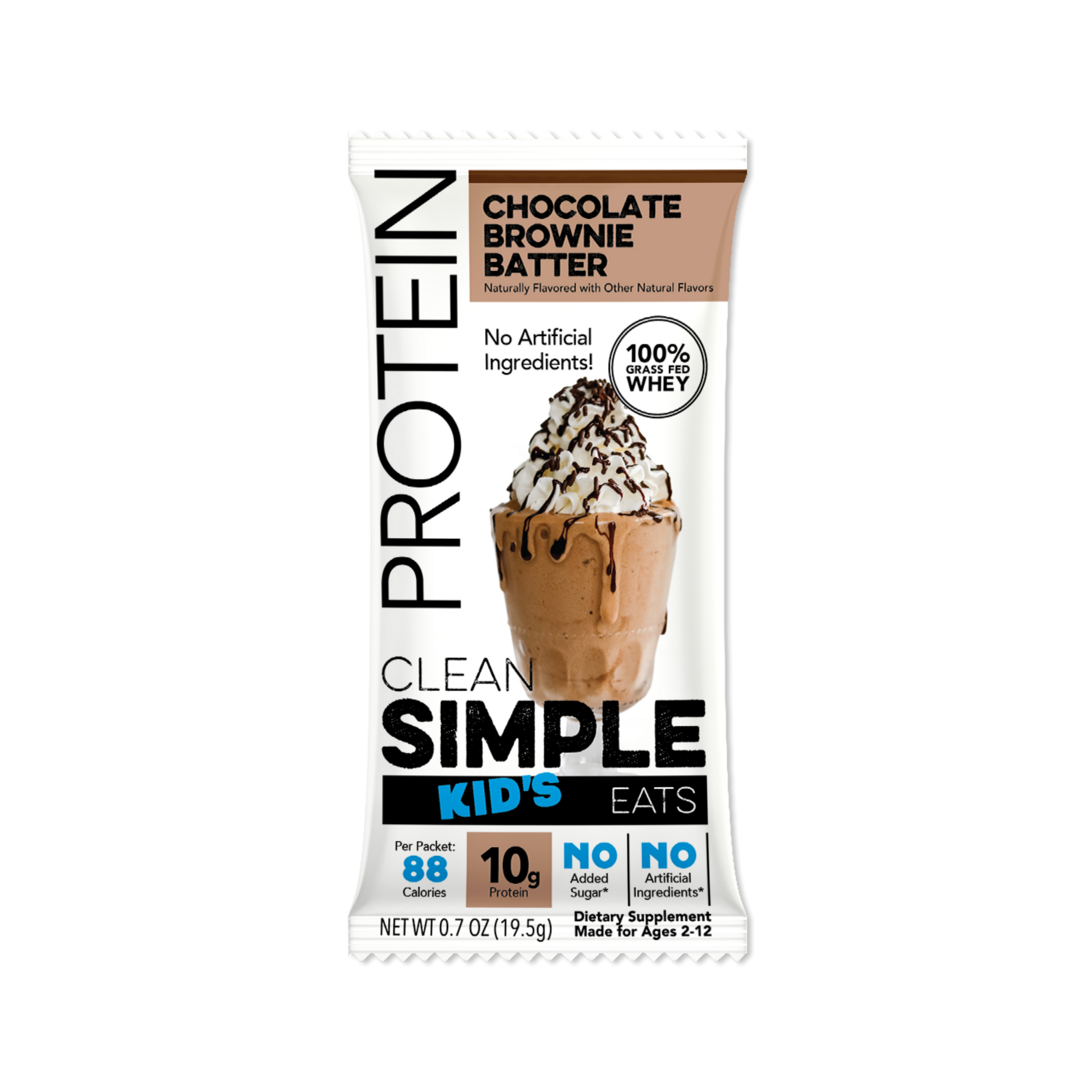 Kid's Protein Powder: Chocolate Brownie Batter (Single Serving Stick Pack)