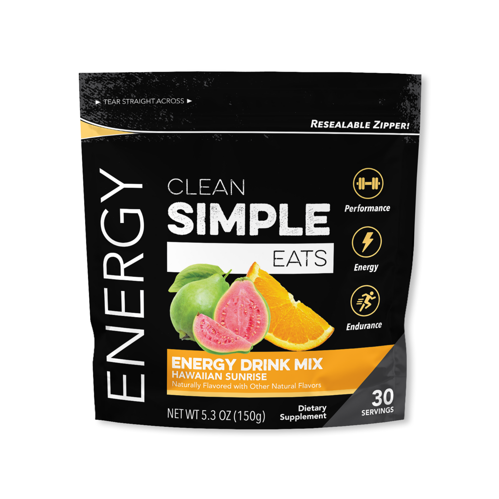 Energy: Hawaiian Sunrise Energy Drink Mix (30 Serving Bag)