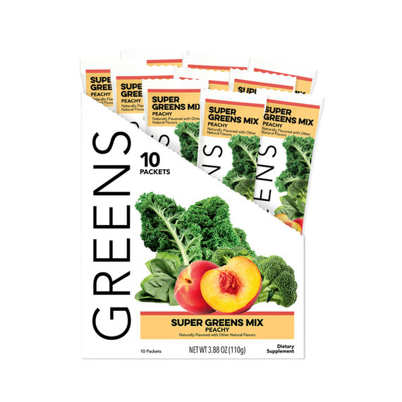 Greens: Peachy Greens Mix (10 Single Serving Stick Packs)