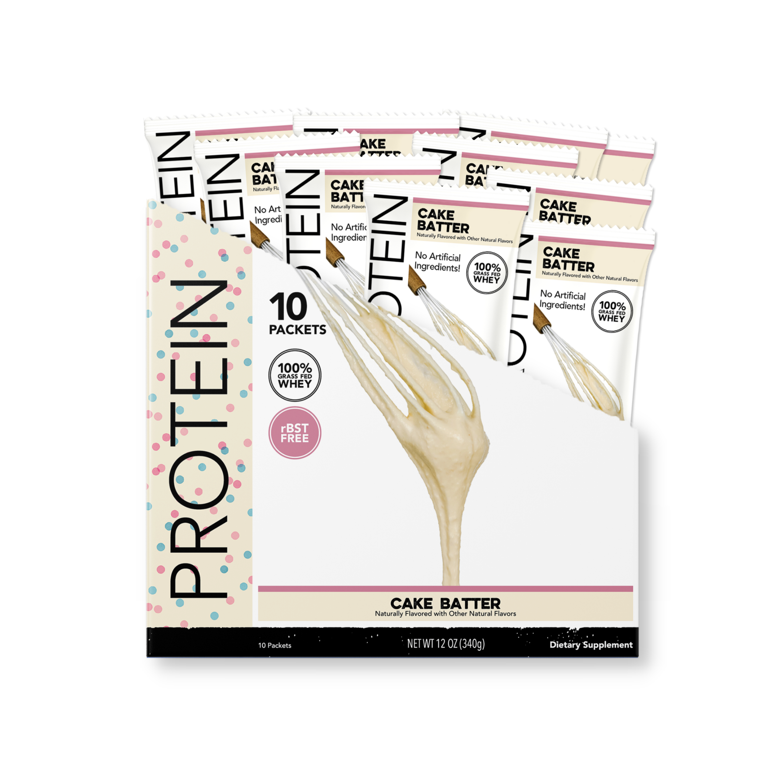 Protein Powder: Cake Batter (10 Single Serving Stick Packs)