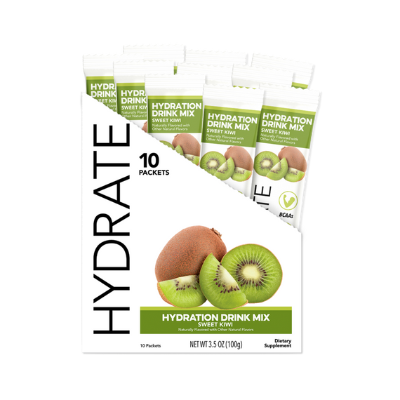 Hydrate: Sweet Kiwi Hydration Drink Mix (10 Single Serving Stick Packs)
