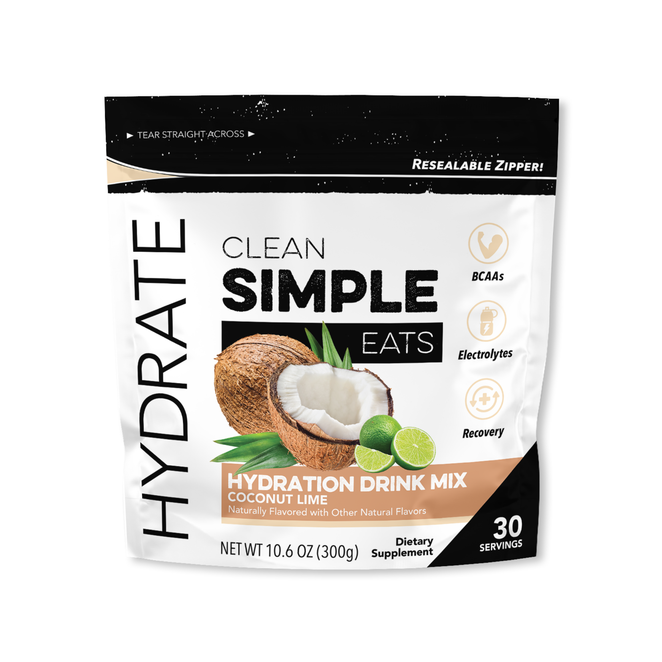 Hydrate: Coconut Lime Hydration Drink Mix (30 Serving Bag)
