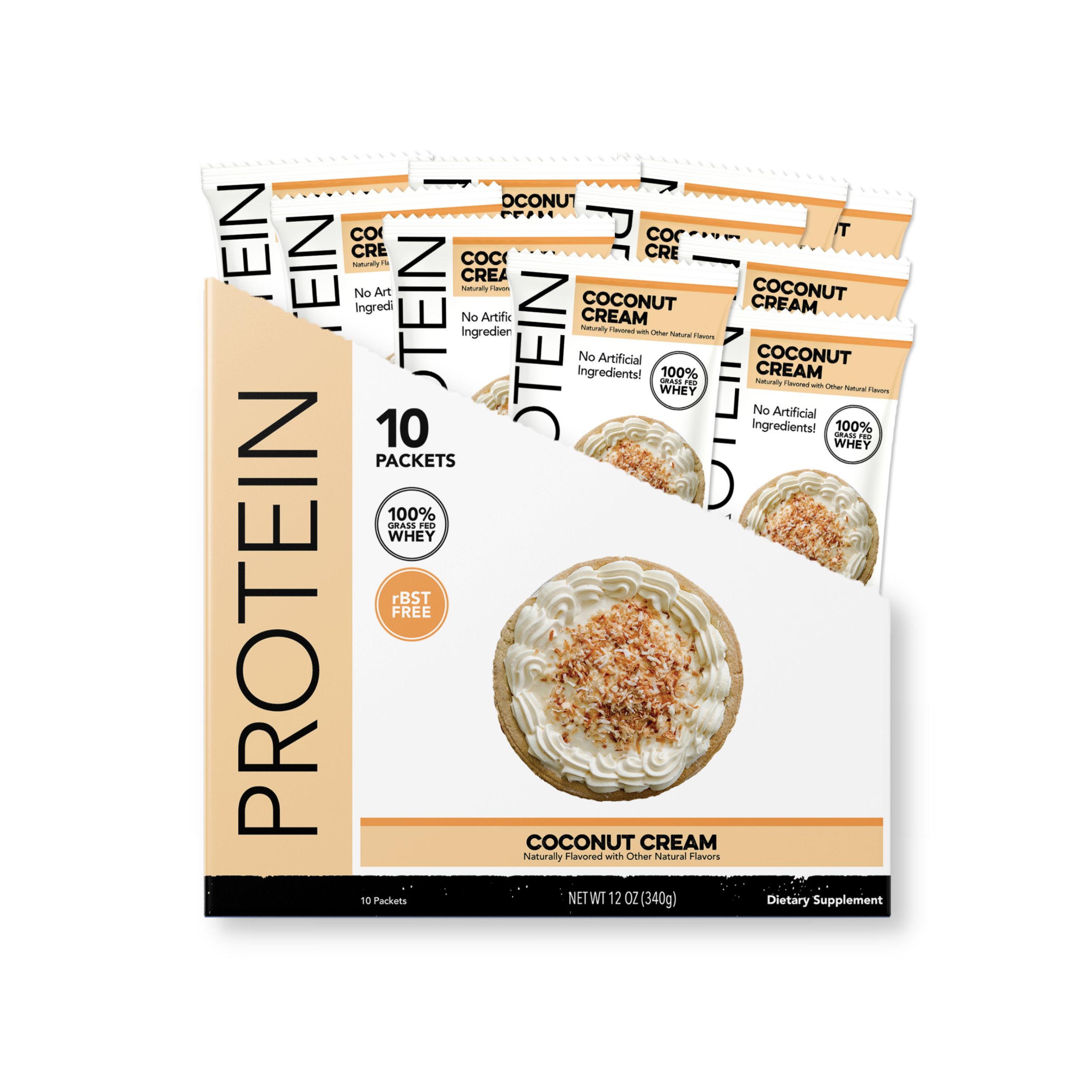 Protein Powder: Coconut Cream (10 Single Serving Stick Packs)