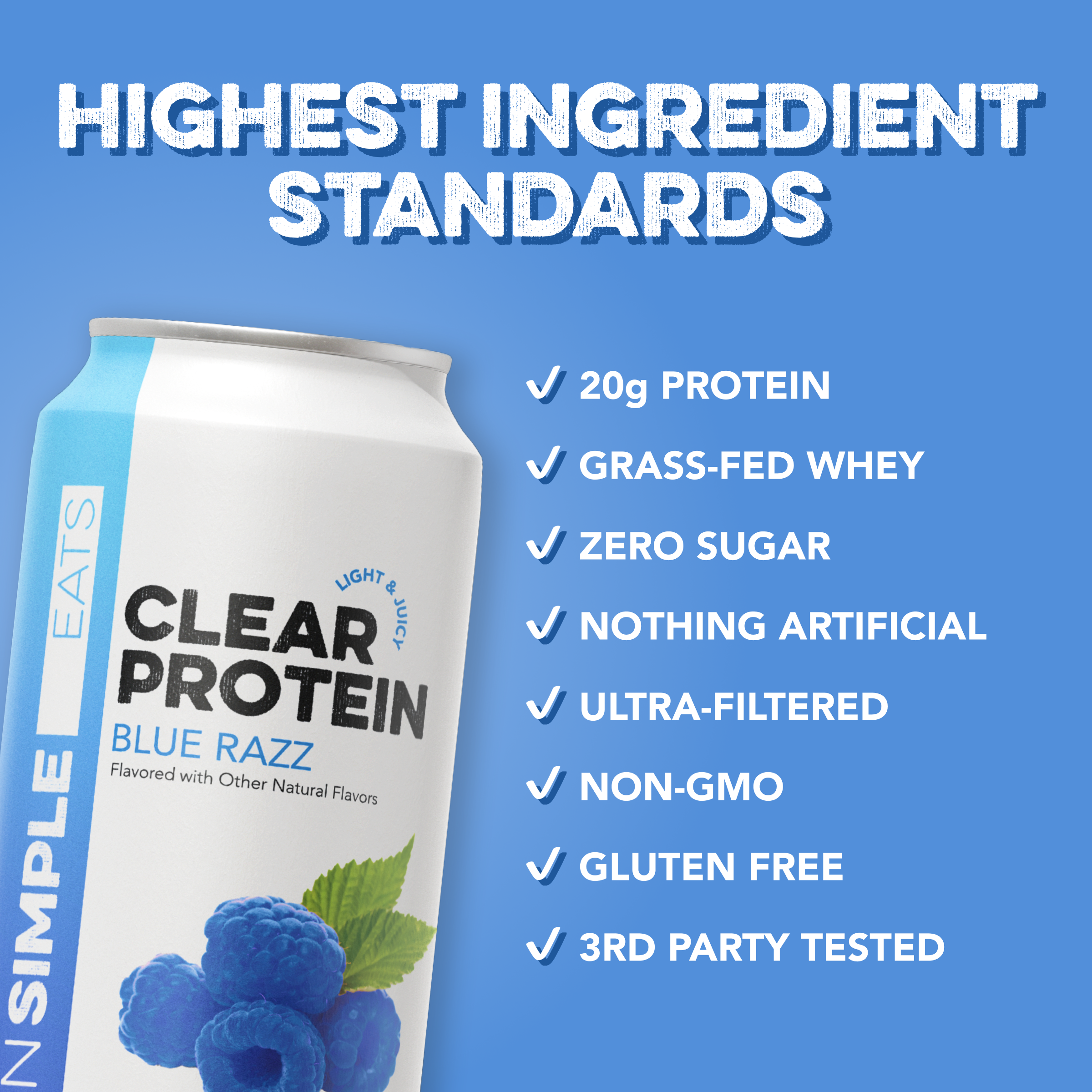 Clear Protein Water: Blue Razz (12 Pack)