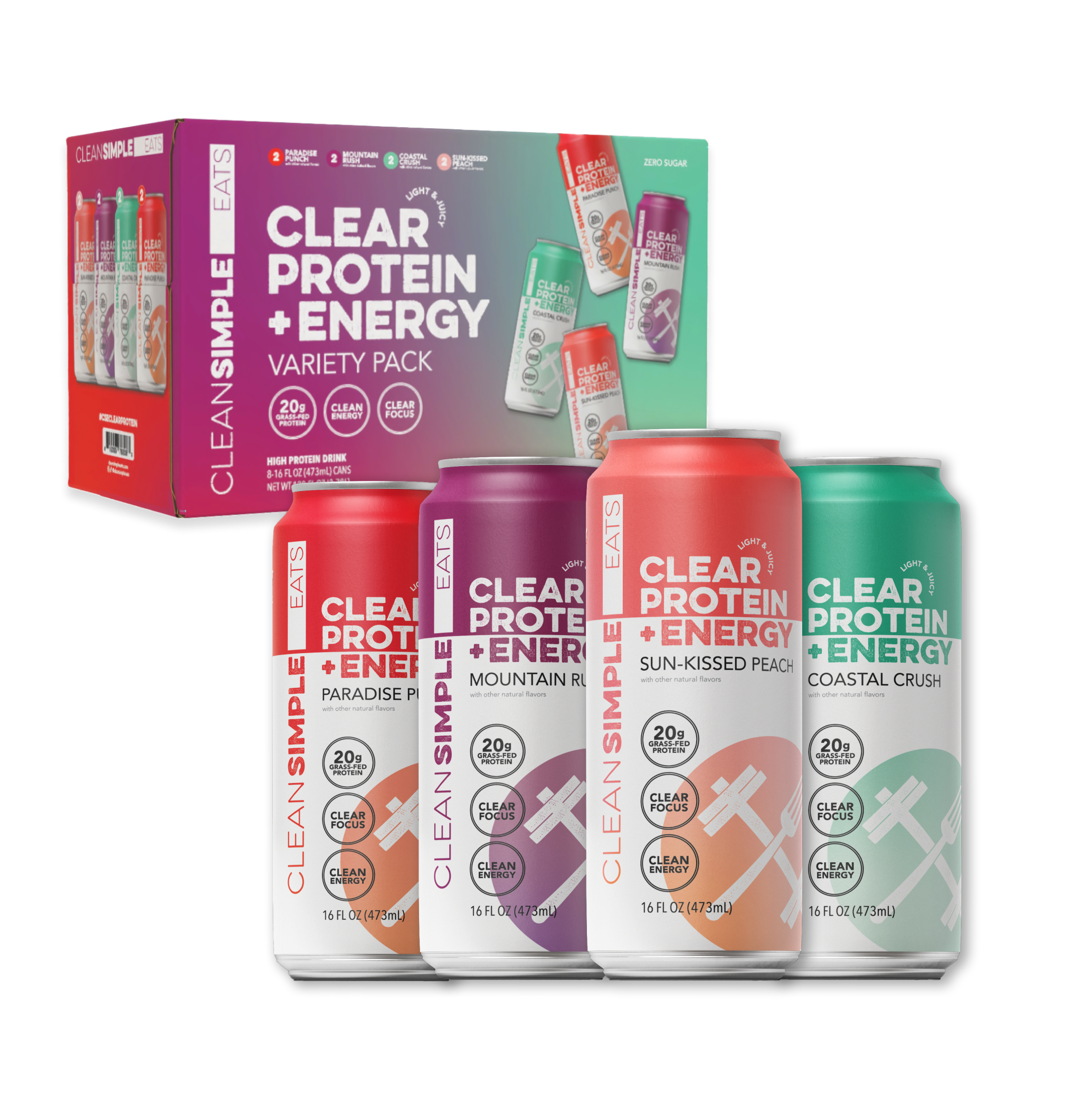 Clear Protein + Energy: Variety (8 Serving)