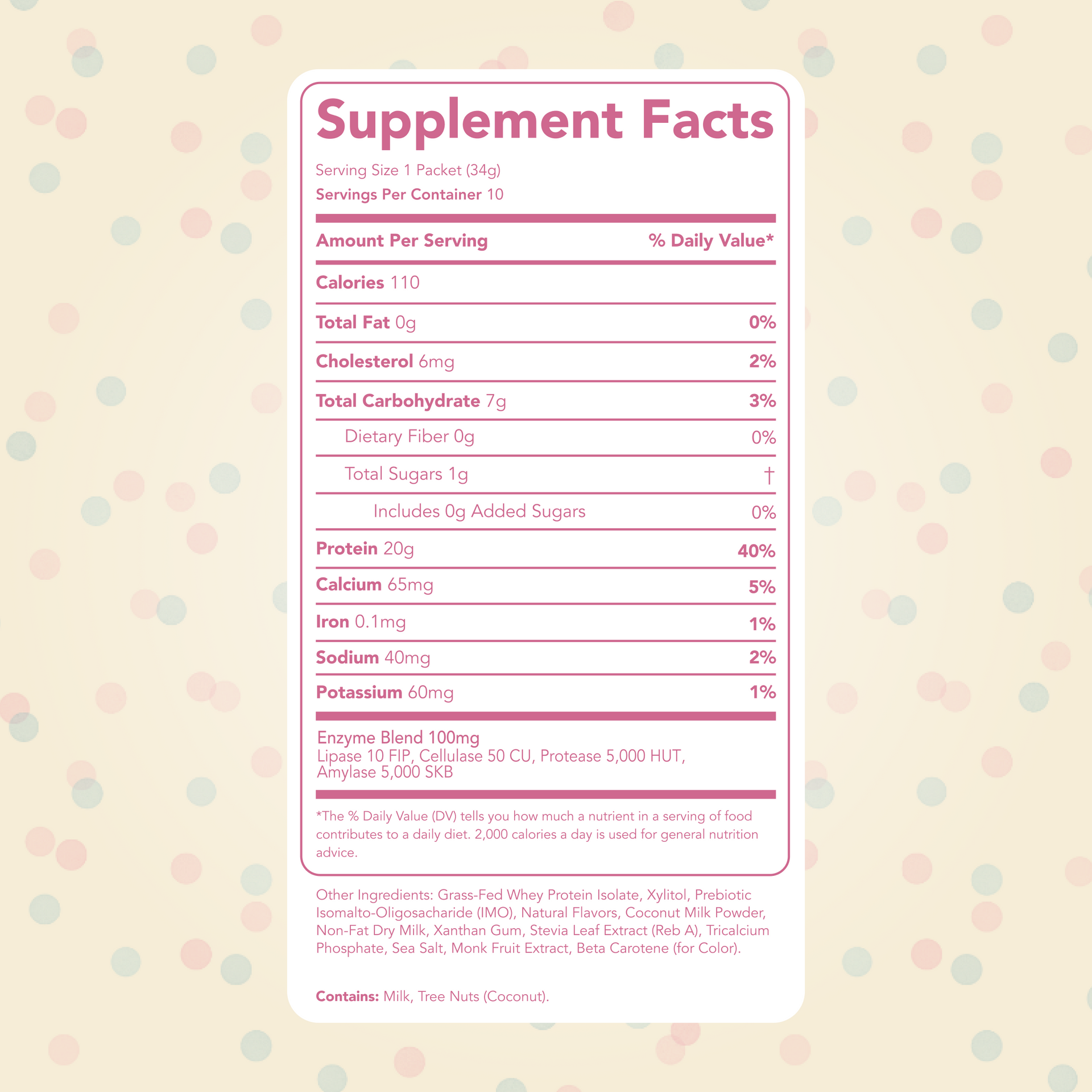 Protein Powder: Cake Batter (10 Single Serving Stick Packs)