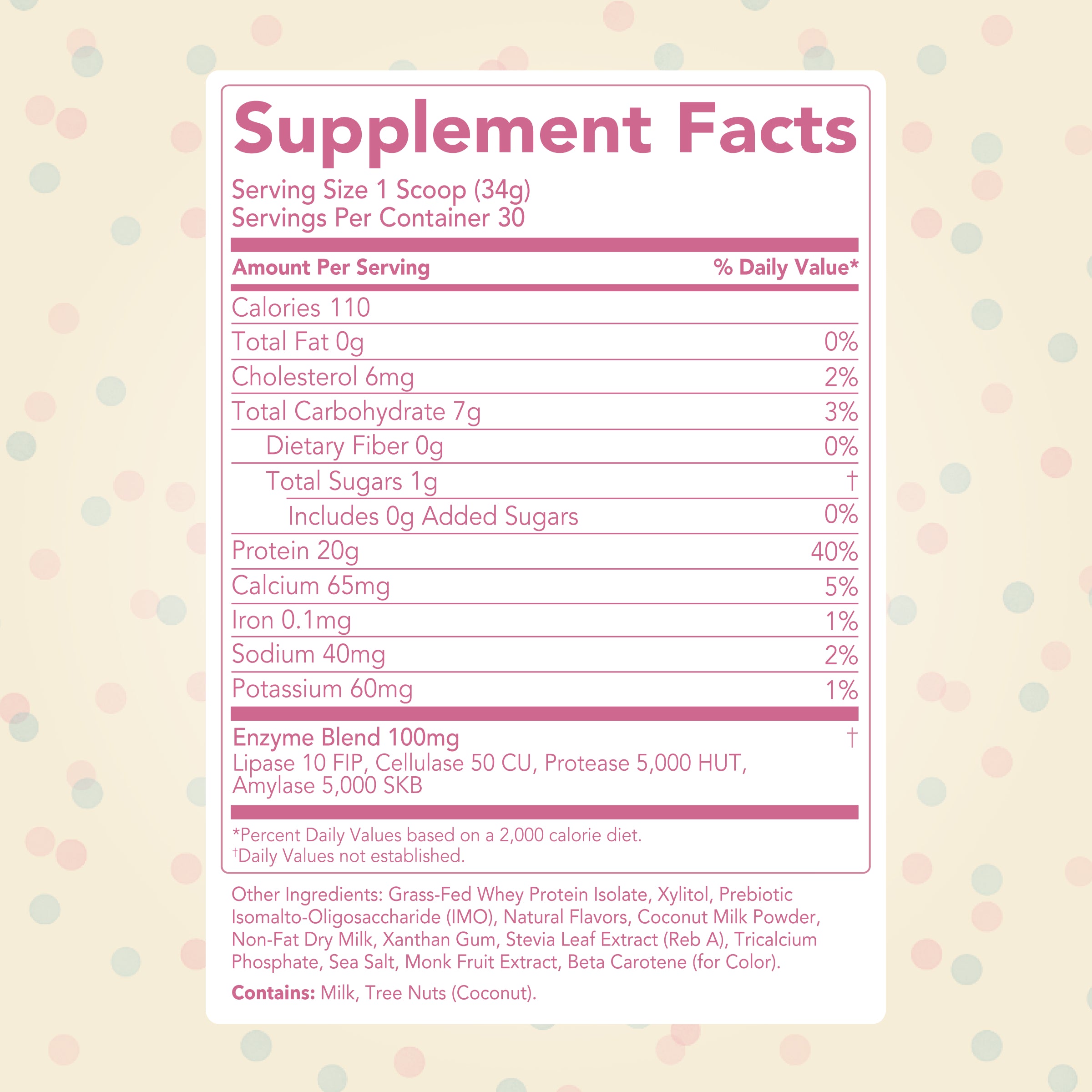 Protein Powder: Cake Batter (30 Serving Bag)