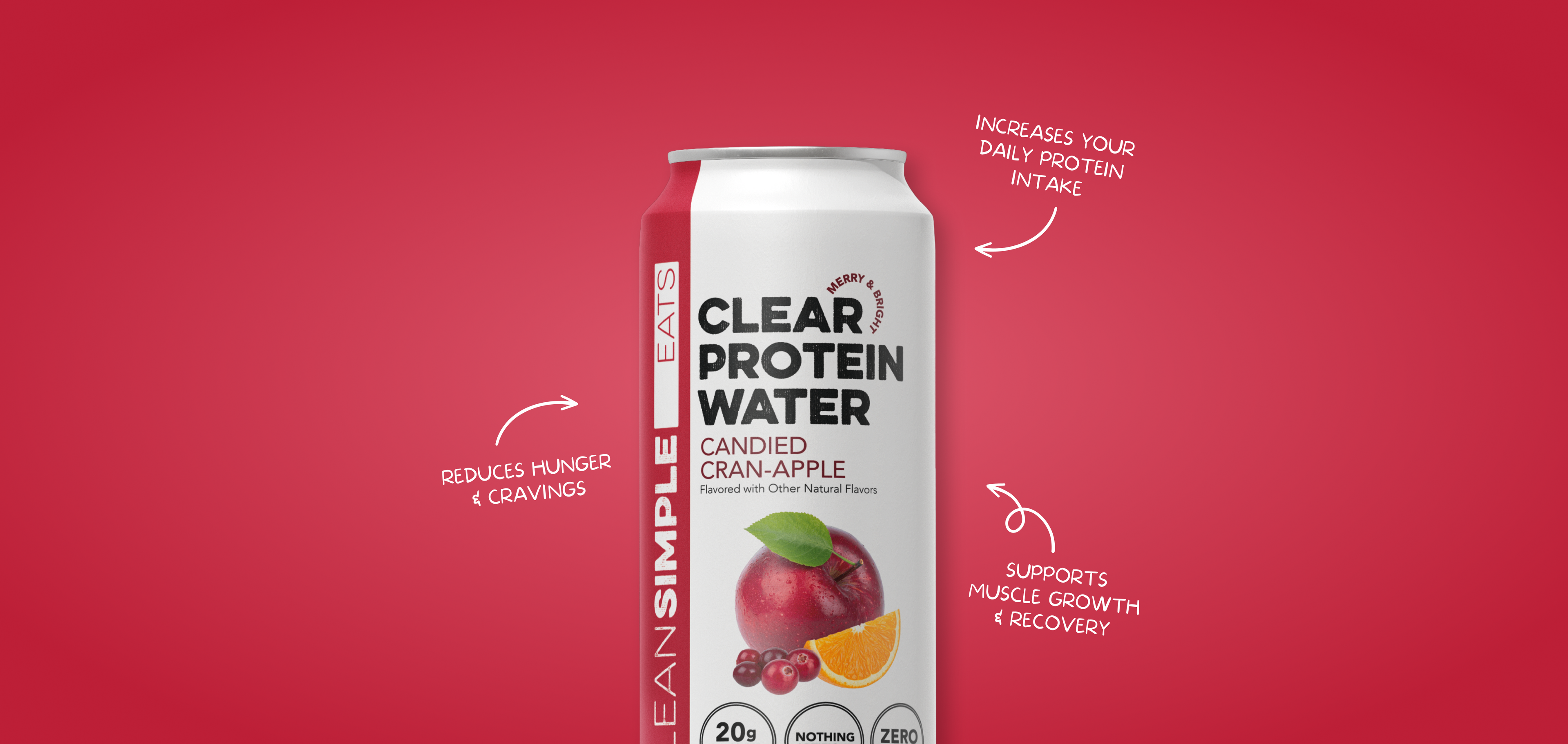 Clear Protein Water: Candied-Cran Apple (12 Pack)
