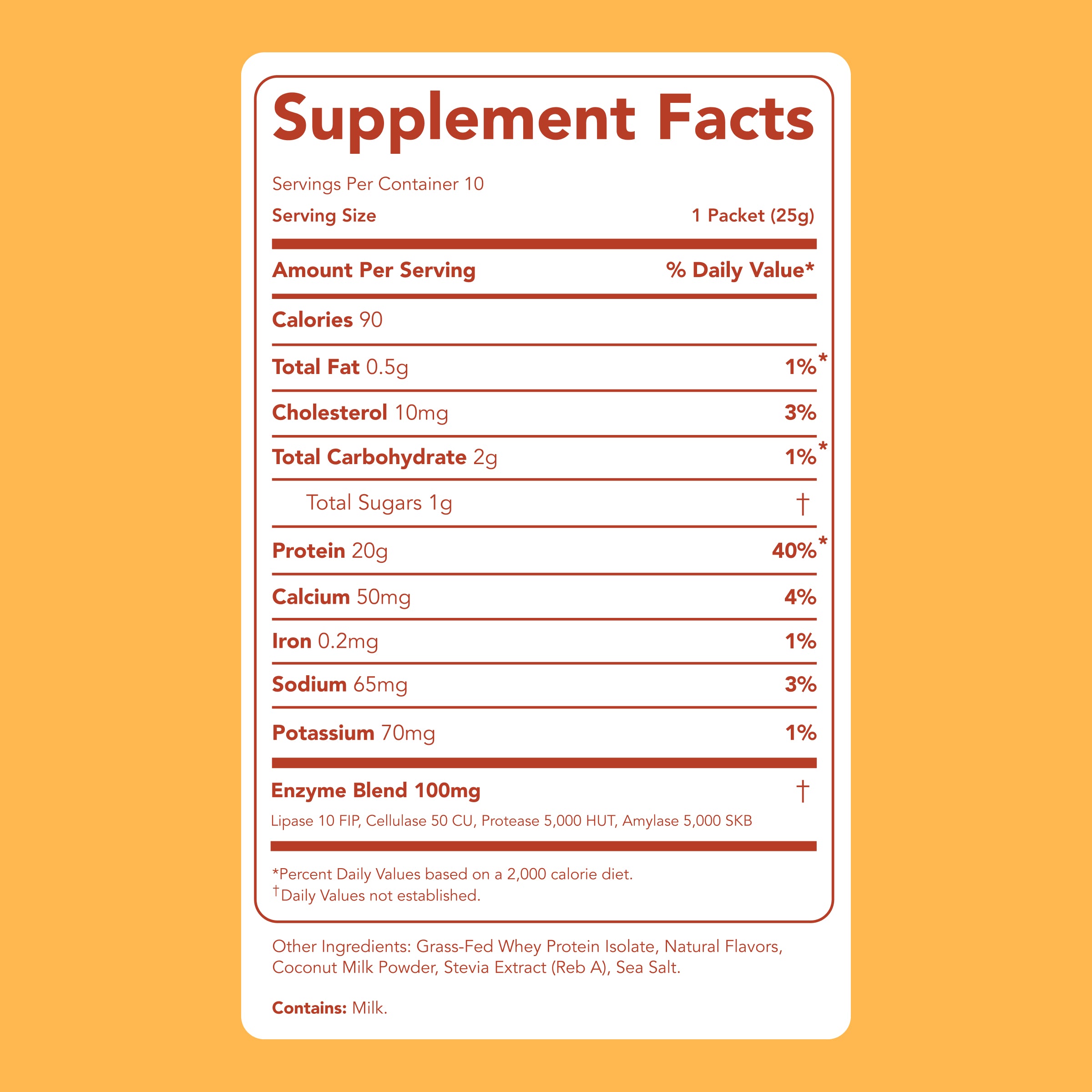 Protein Powder: Caramel Toffee (10 Single Serving Stick Packs)