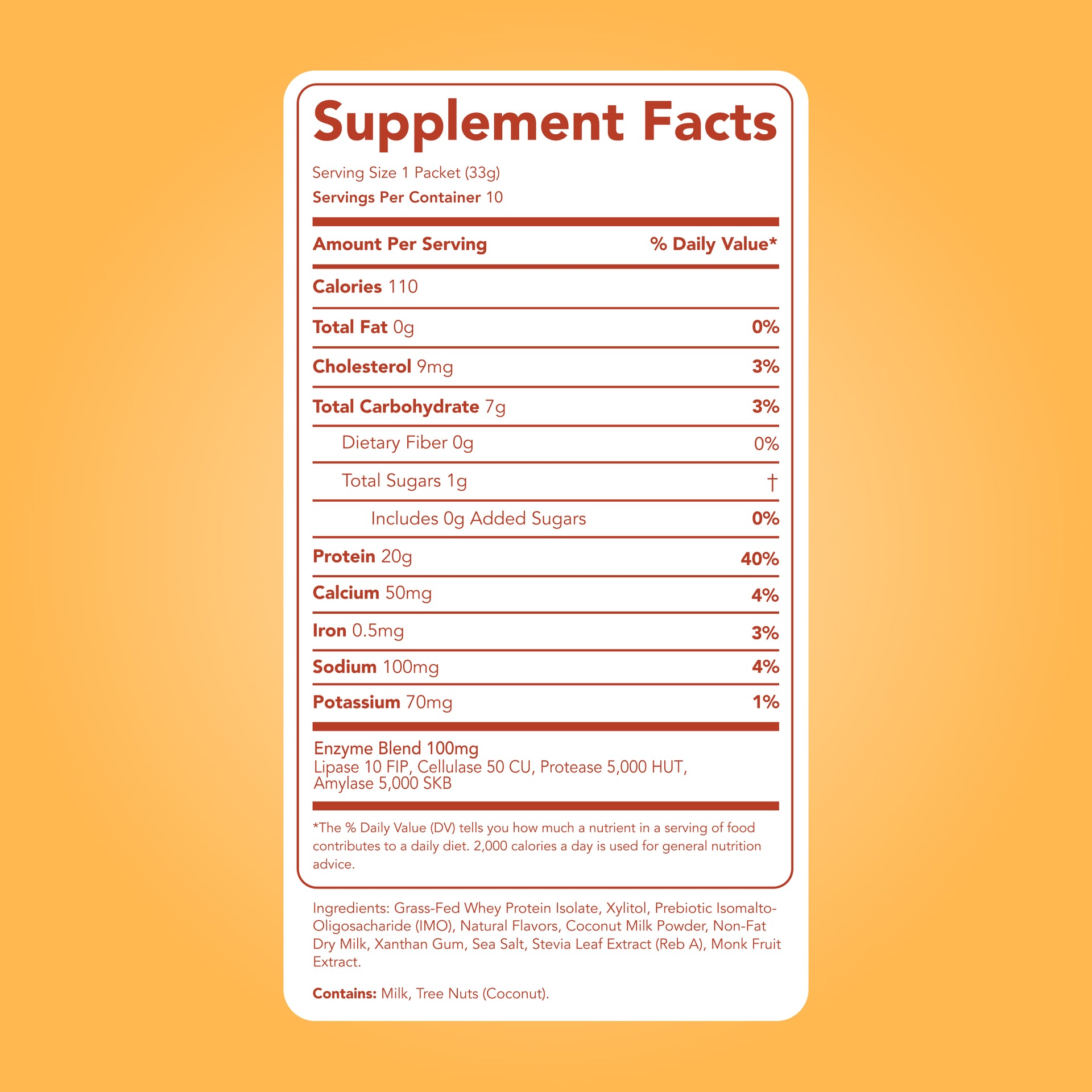 Protein Powder: Caramel Toffee (10 Single Serving Stick Packs)