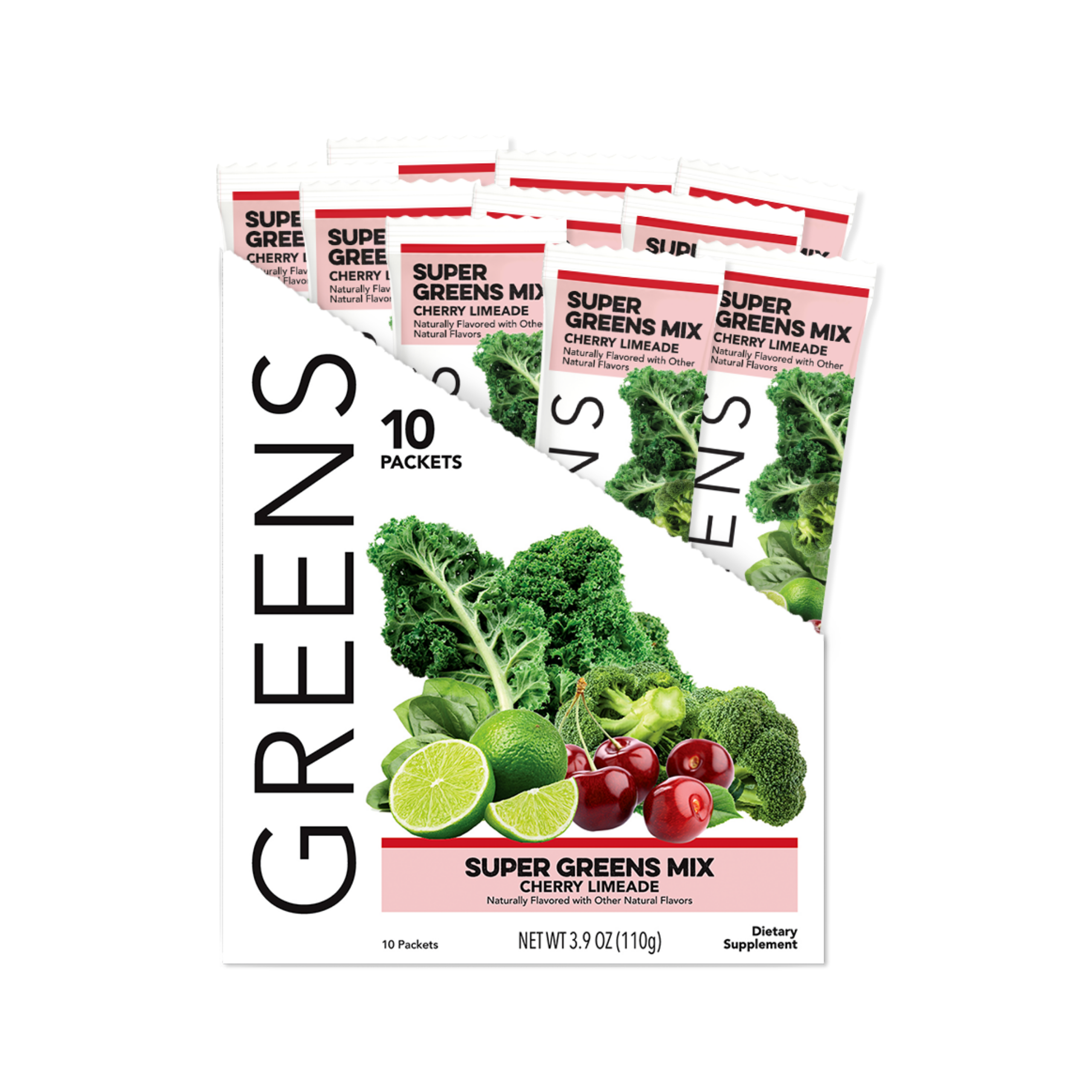Greens: Cherry Limeade (10 Single Serving Stick Packs)
