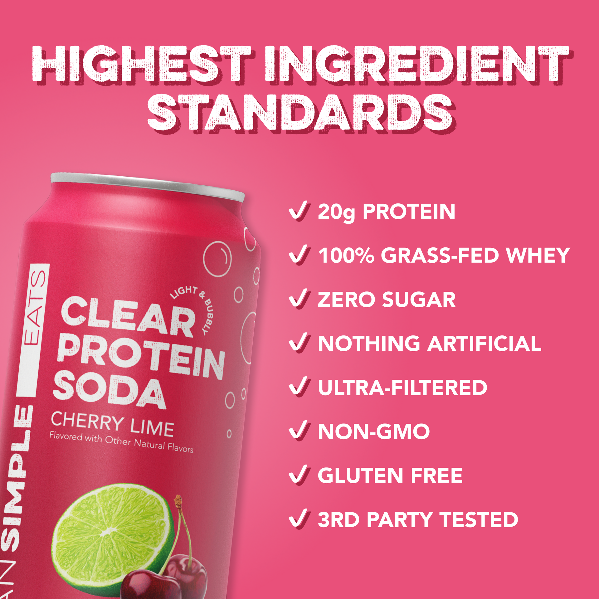Clear Protein Soda: Cherry Lime (12 Pack)