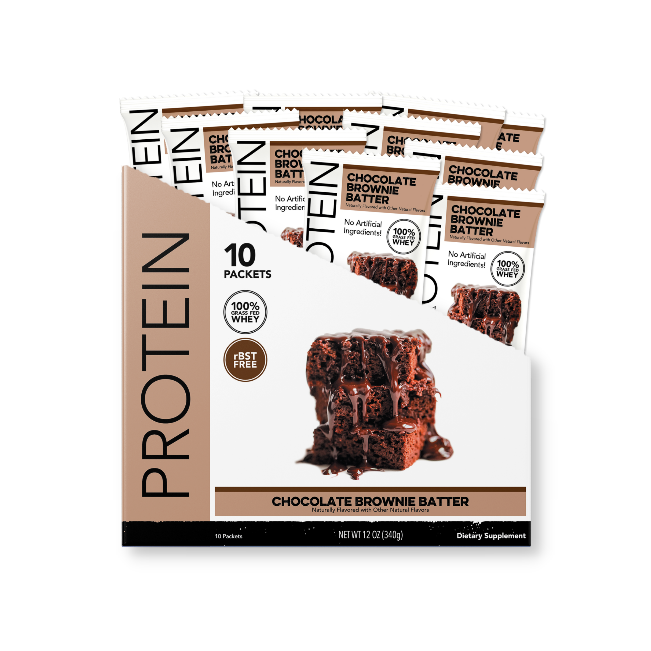 Protein Powder: Brownie Batter (10 Single Serving Stick Packs)