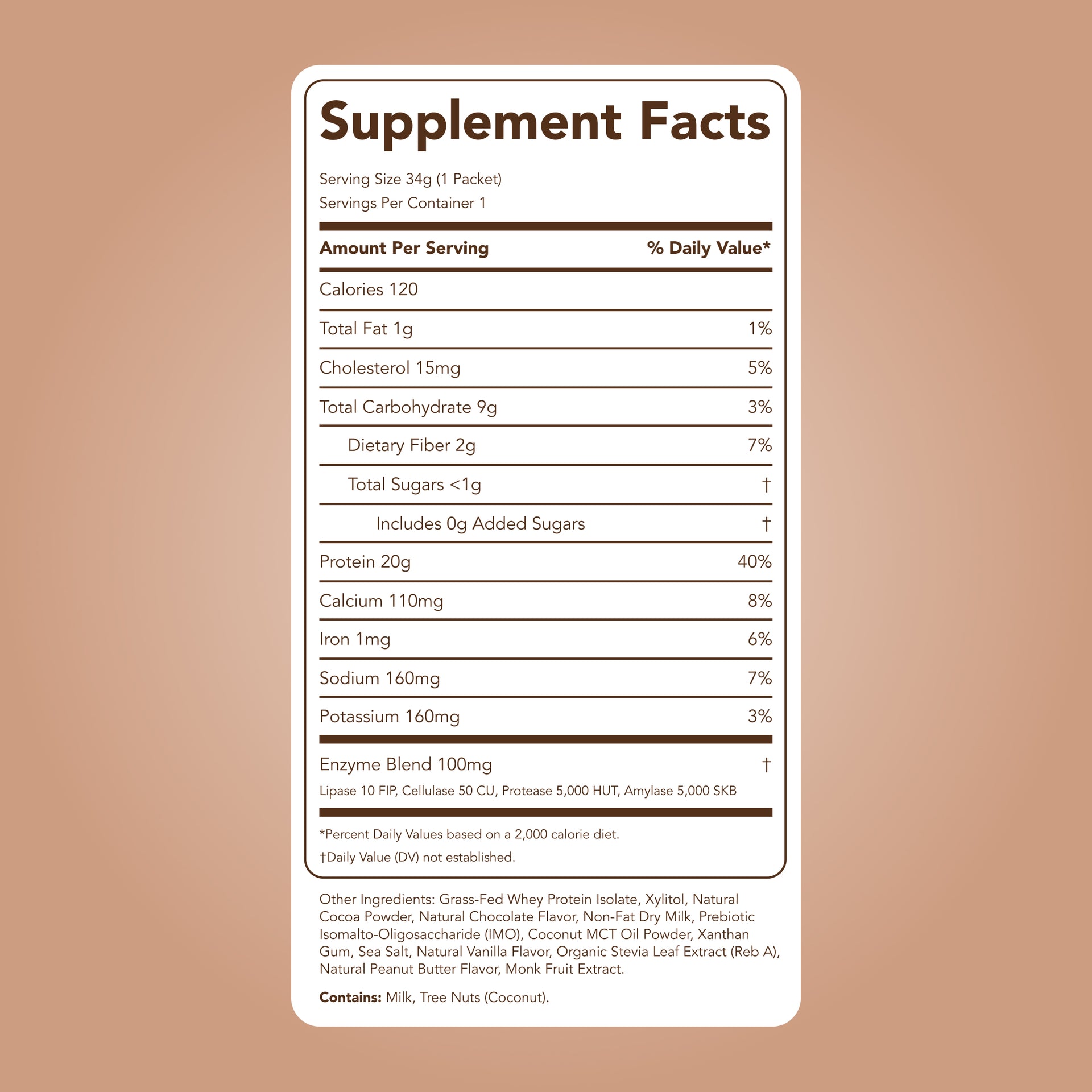 Protein Powder: Chocolate Brownie Batter (Single Serving Stick Pack Sample)