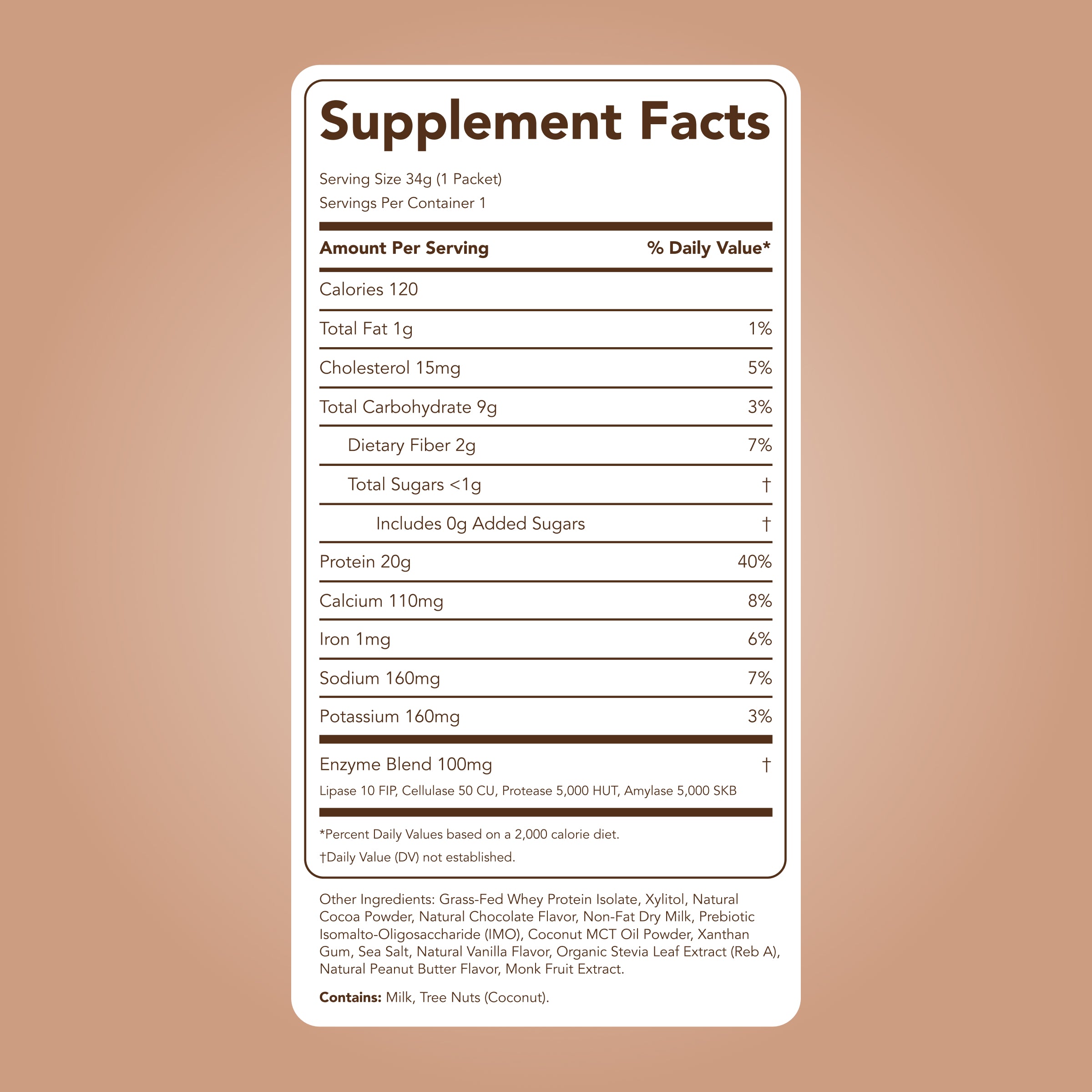 Protein Powder: Chocolate Brownie Batter (Single Serving Stick Pack Sample)