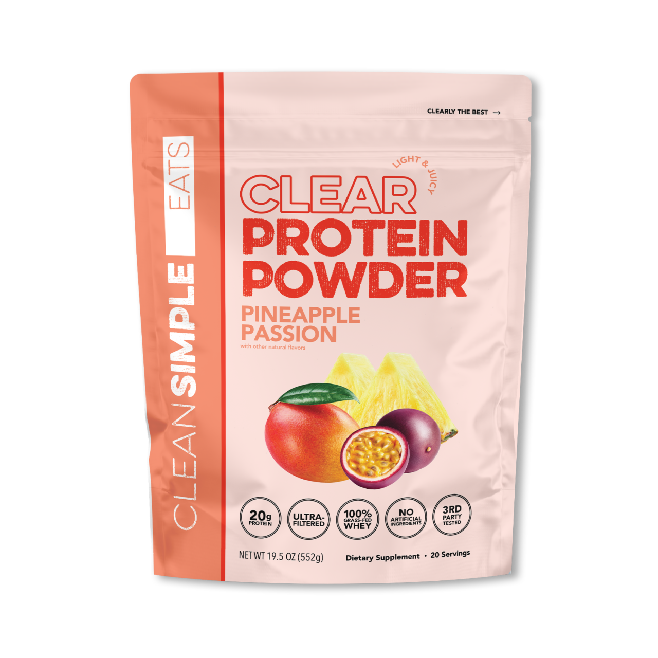 Clear Protein Powder: Pineapple Passion (20 Serving)