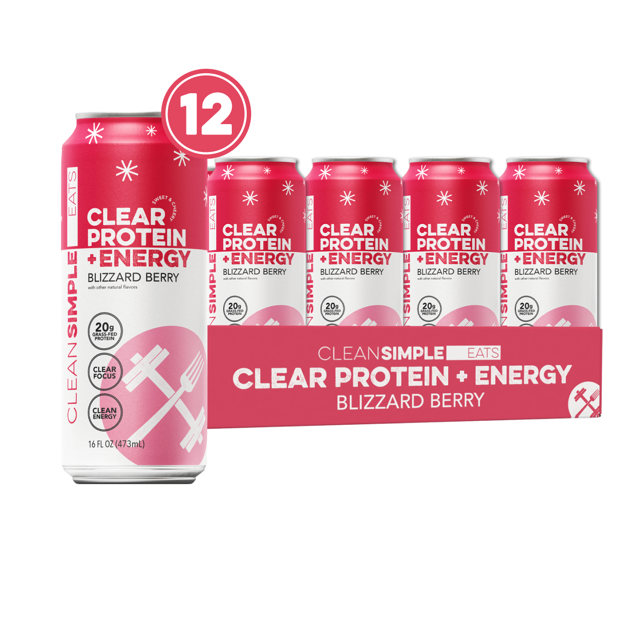 Clear Protein + Energy: Blizzard Berry (12 Pack)