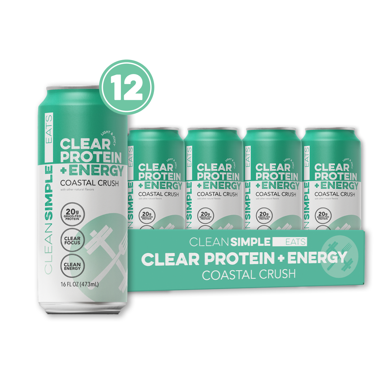 Clear Protein + Energy: Coastal Crush (12 Pack)