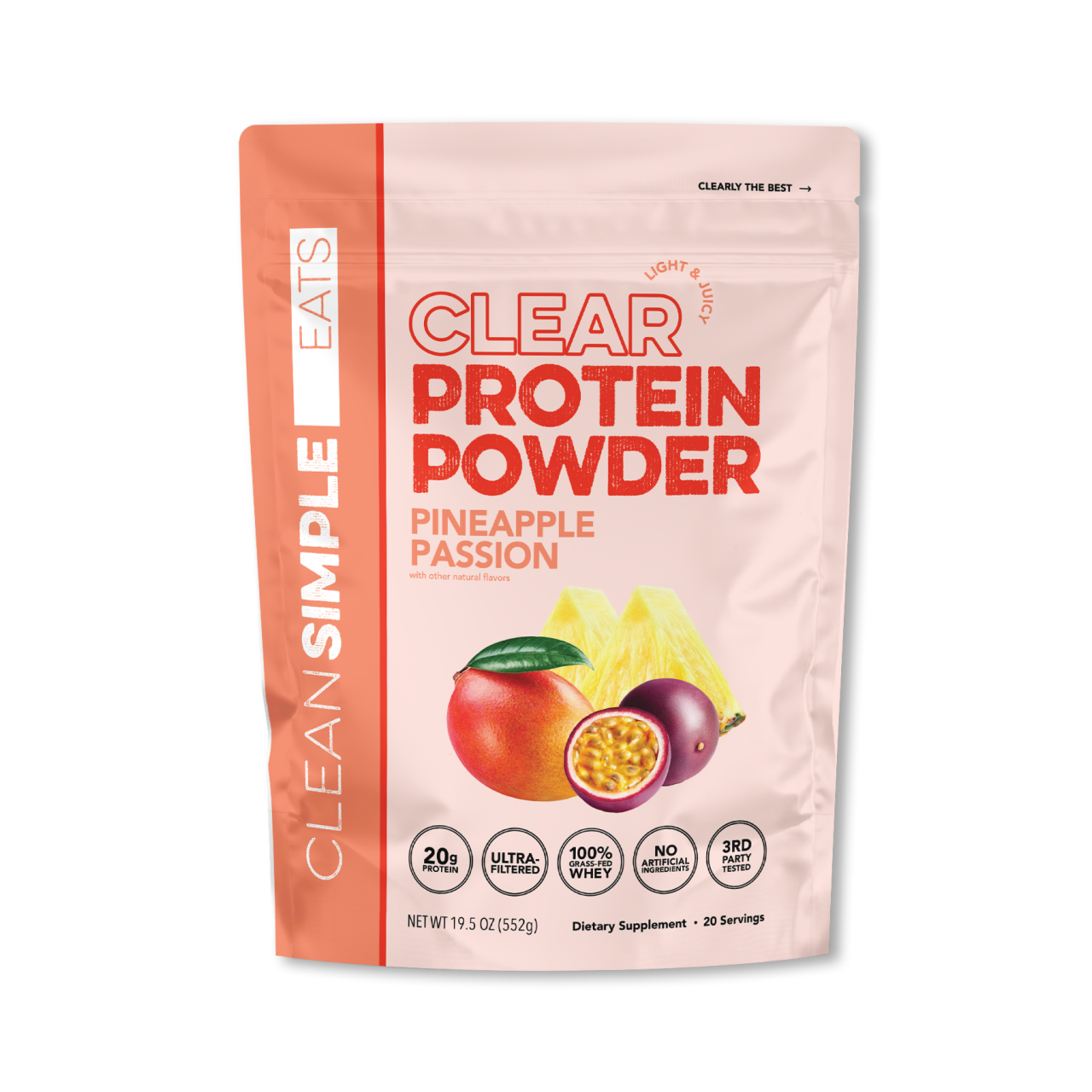 Clear Protein Powder: Pineapple Passion (20 Serving)