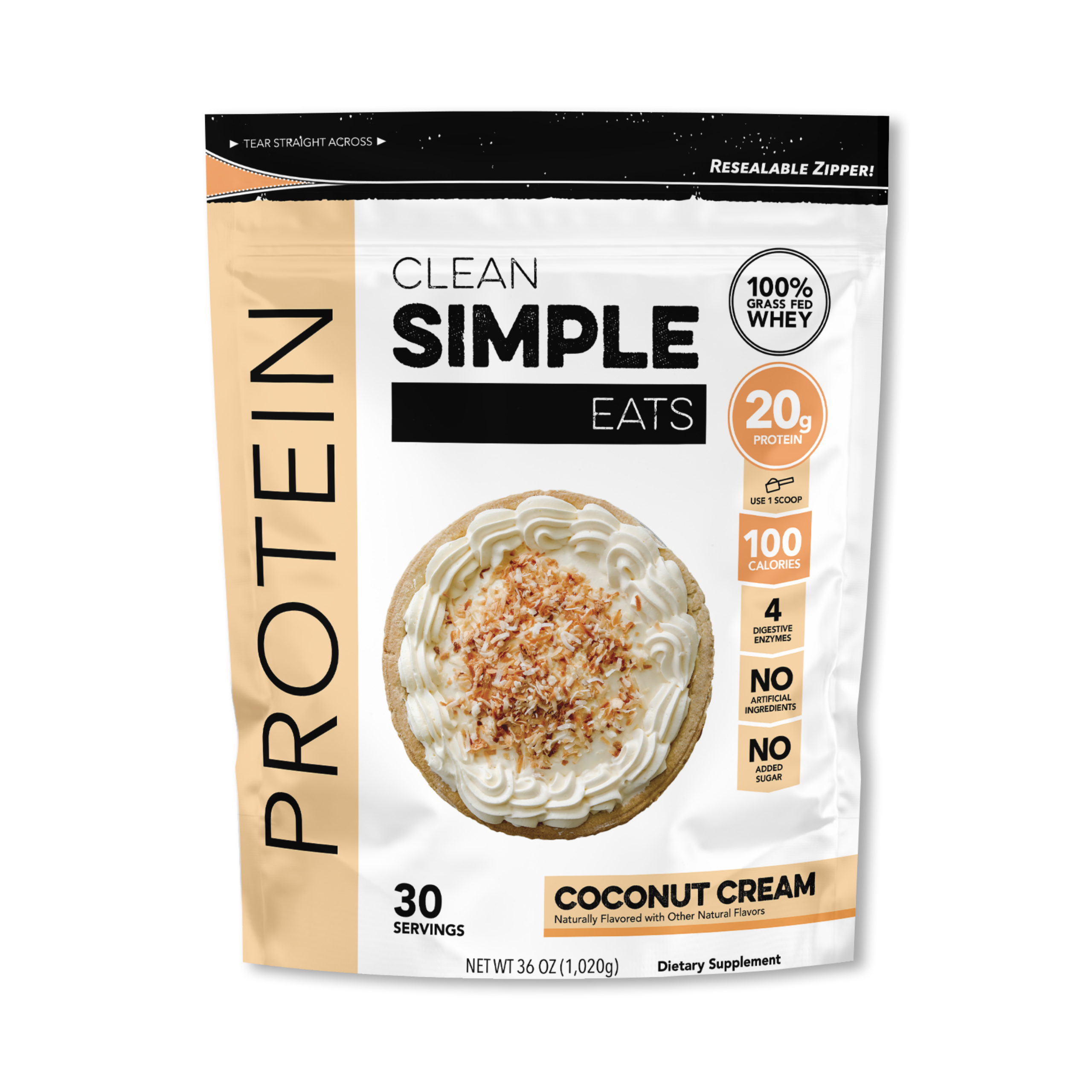 Protein Powder: Coconut Cream (30 Serving Bag)