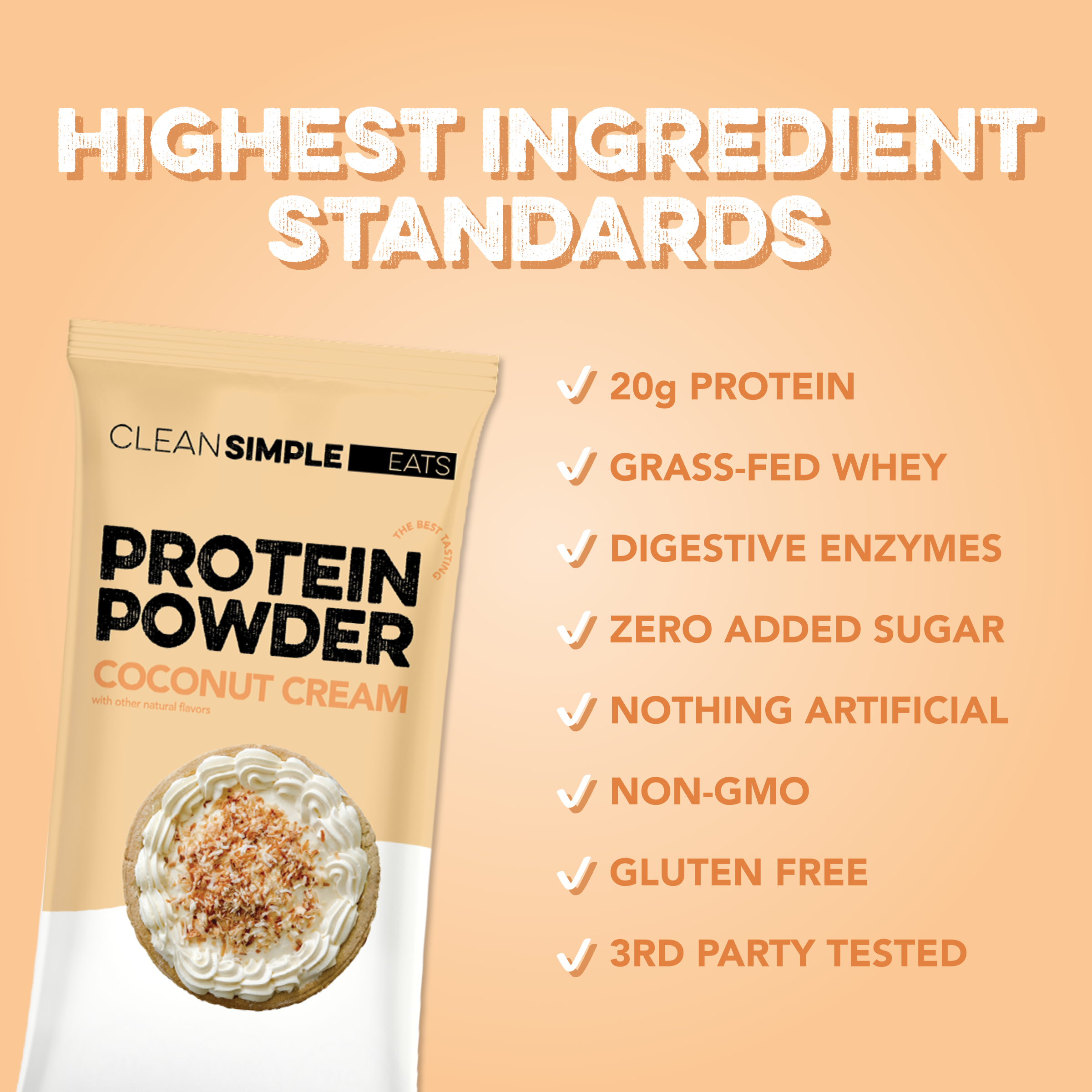Protein Powder: Coconut Cream (Single Serving Stick Pack Sample)