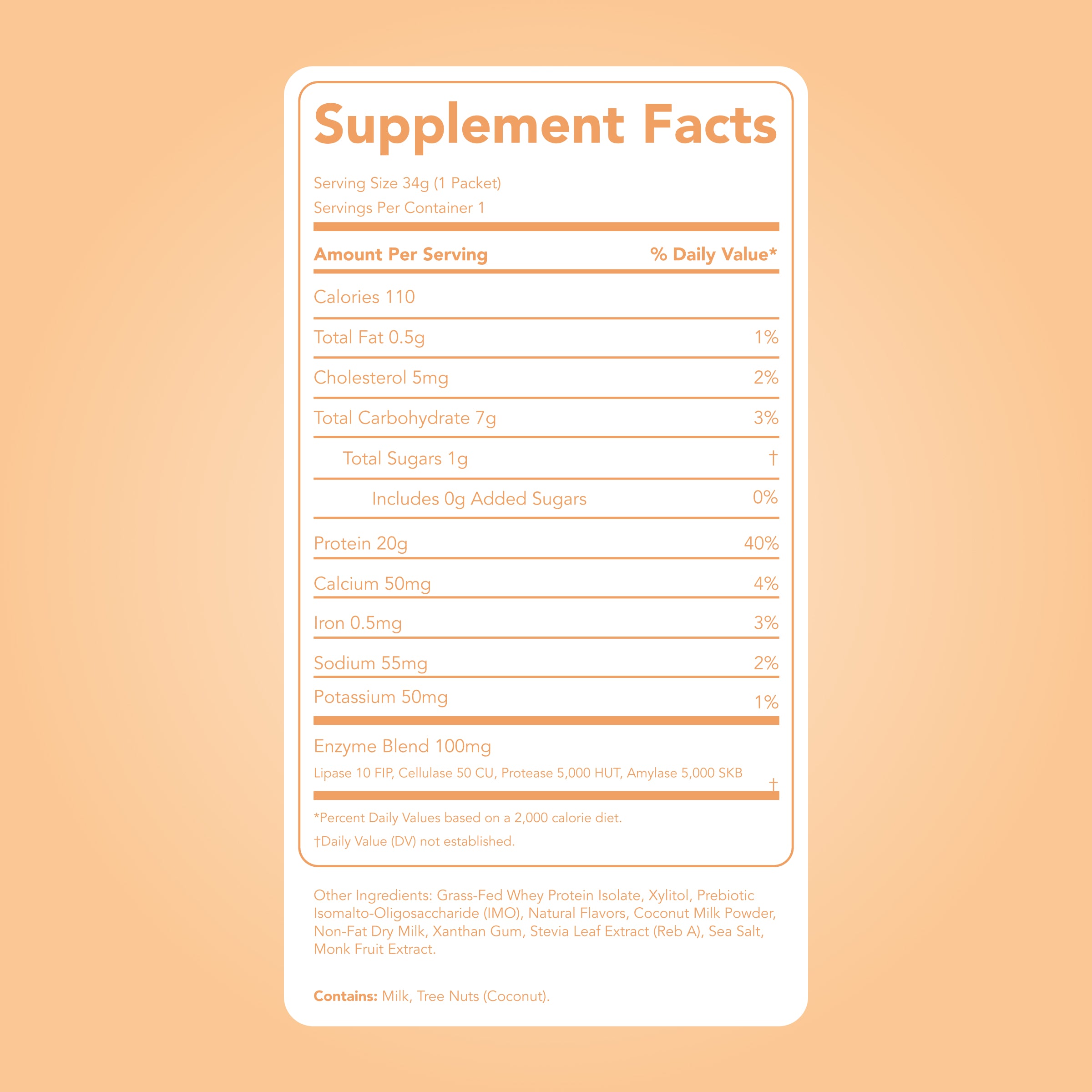 Protein Powder: Coconut Cream (Single Serving Stick Pack Sample)