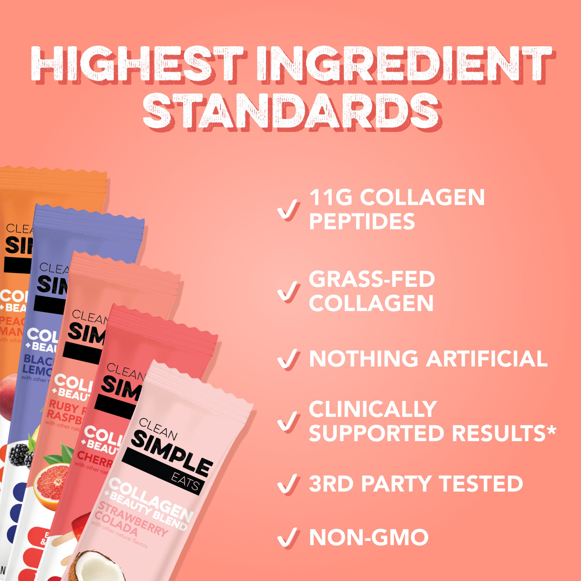 Collagen Peptides (packets) - Variety Pack | CSE – Clean Simple Eats
