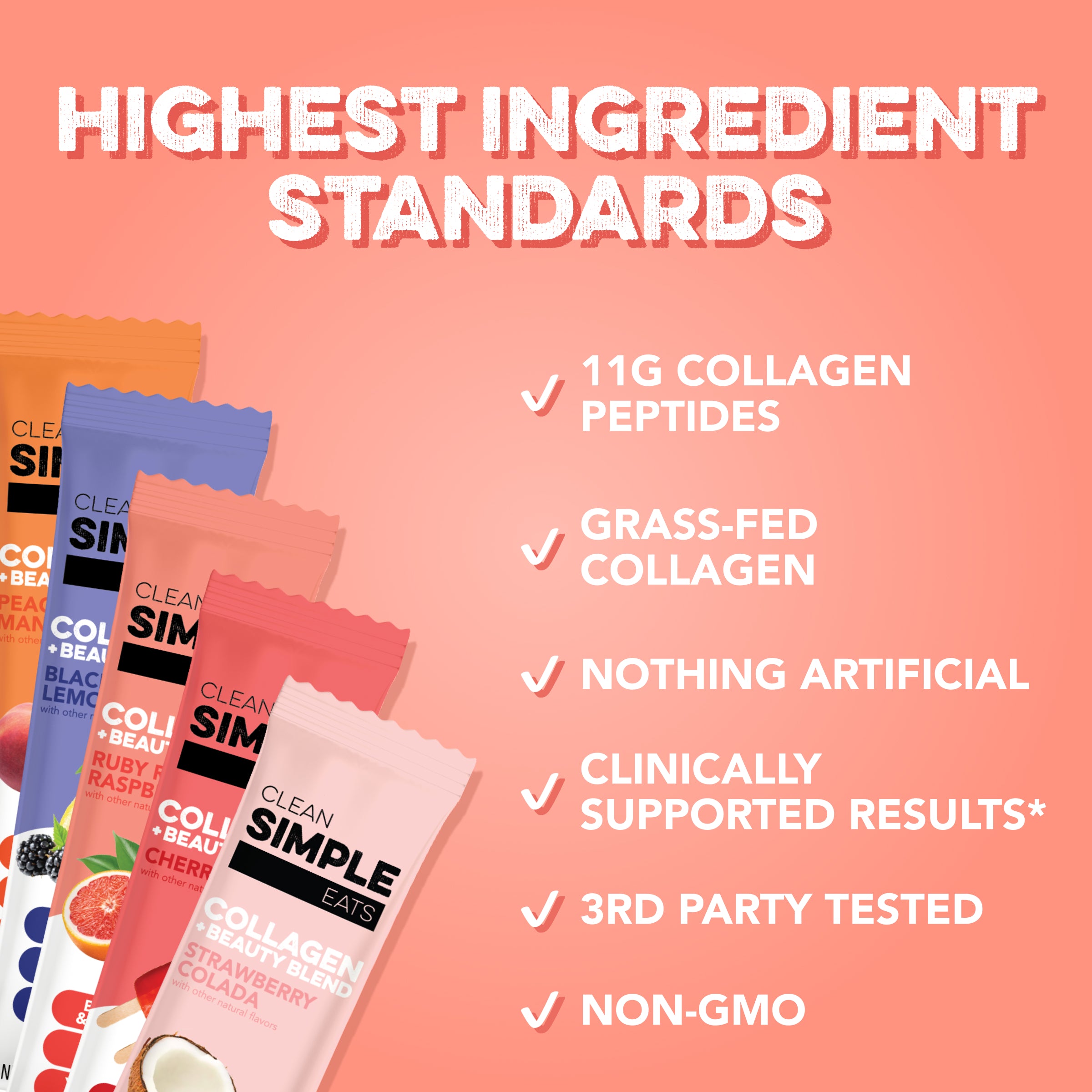 Collagen Peptides (packets) - Variety Pack | CSE – Clean Simple Eats