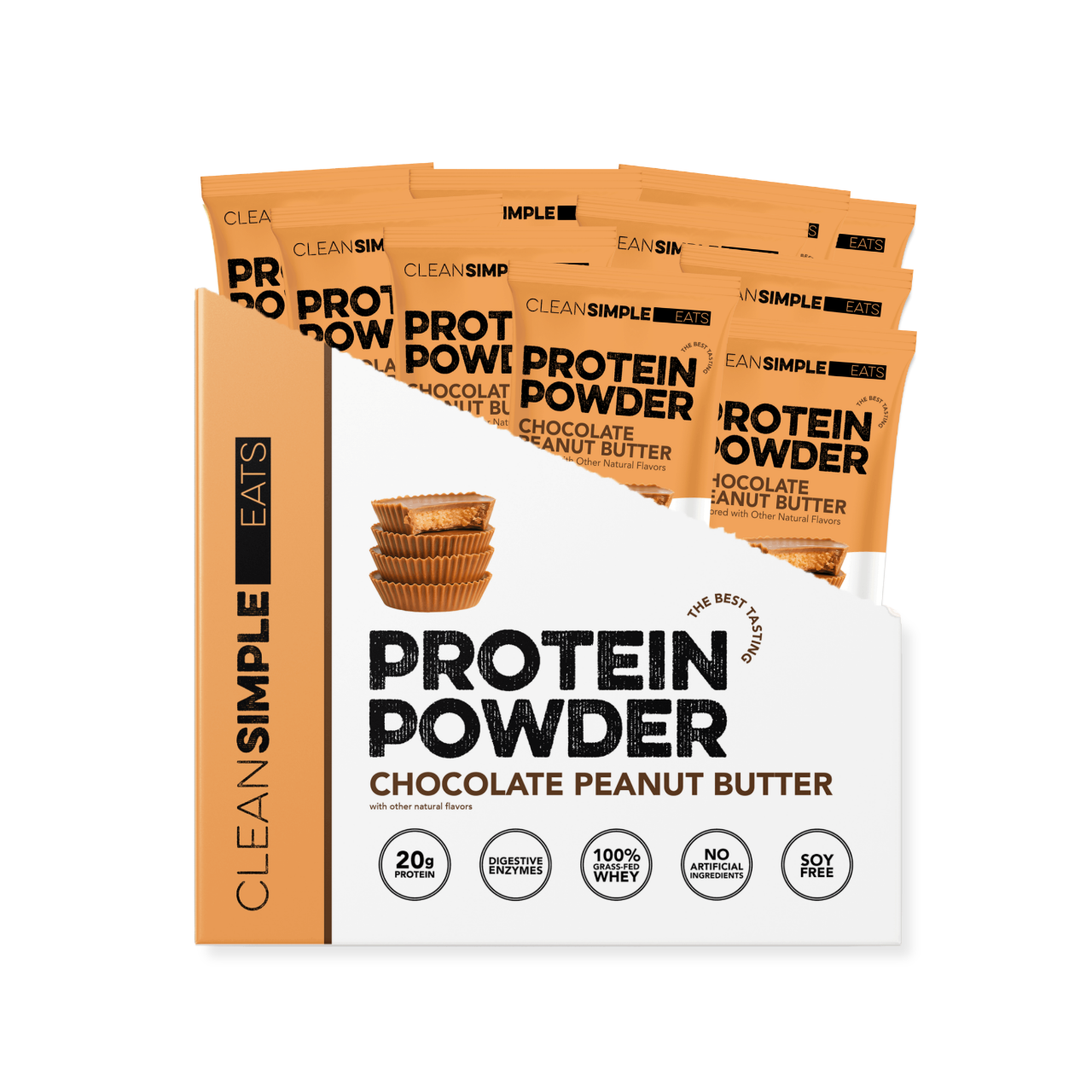 Protein Powder: Chocolate Peanut Butter (10 Single Serving Stick Packs)