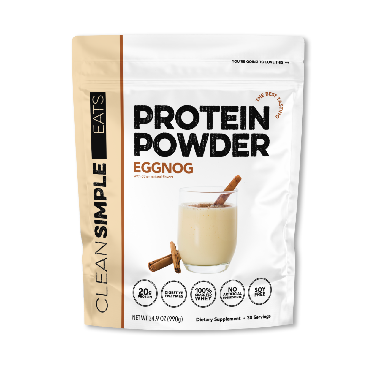 Protein Powder: Eggnog (30 Serving Bag)