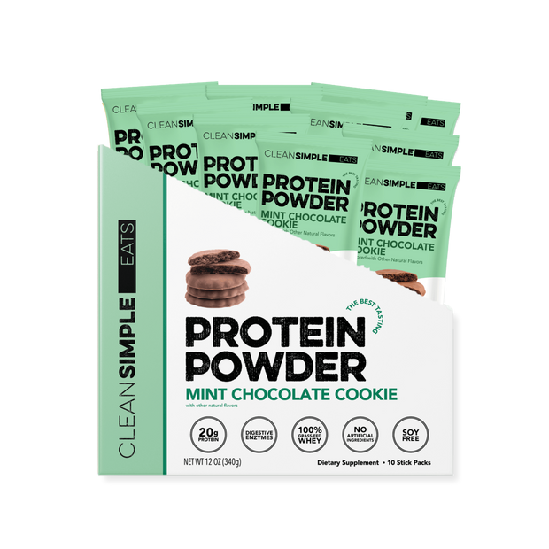 Protein Powder: Mint Chocolate Cookie (10 Single Serving Stick Packs)