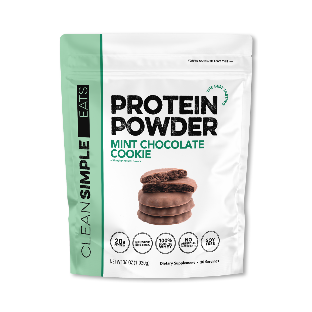 Protein Powder: Mint Chocolate Cookie (30 Serving Bag)