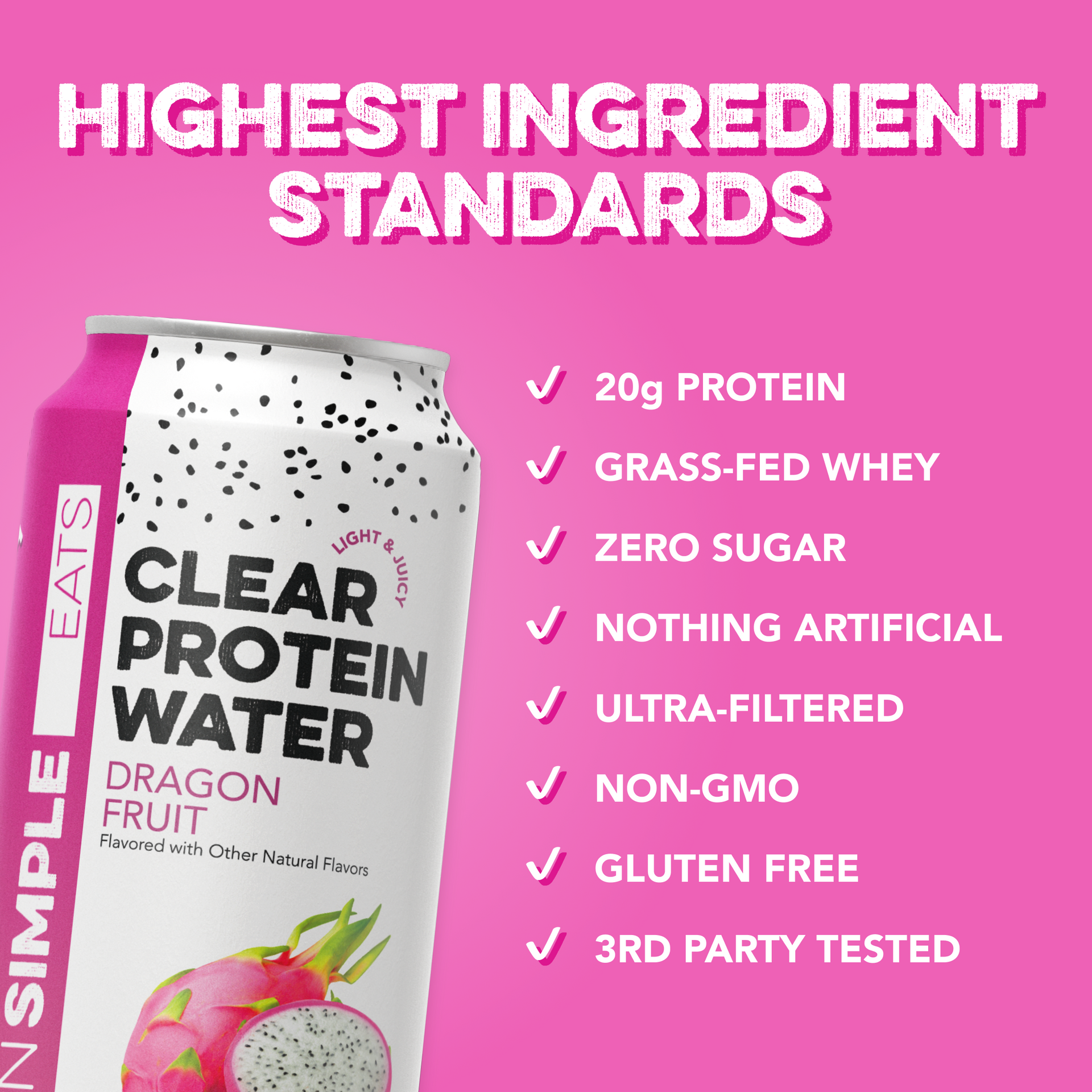 Clear Protein Water: Dragon Fruit (12 Pack)