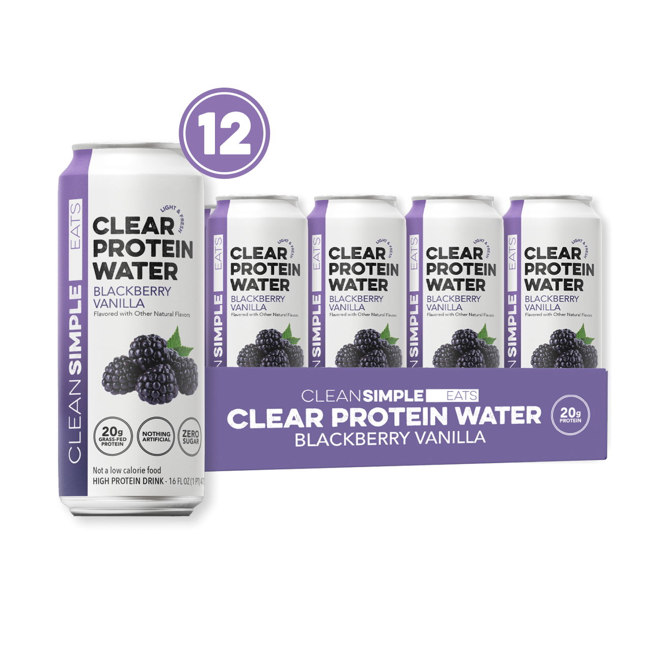 Clear Protein Water: Blackberry Vanilla (12 Pack)