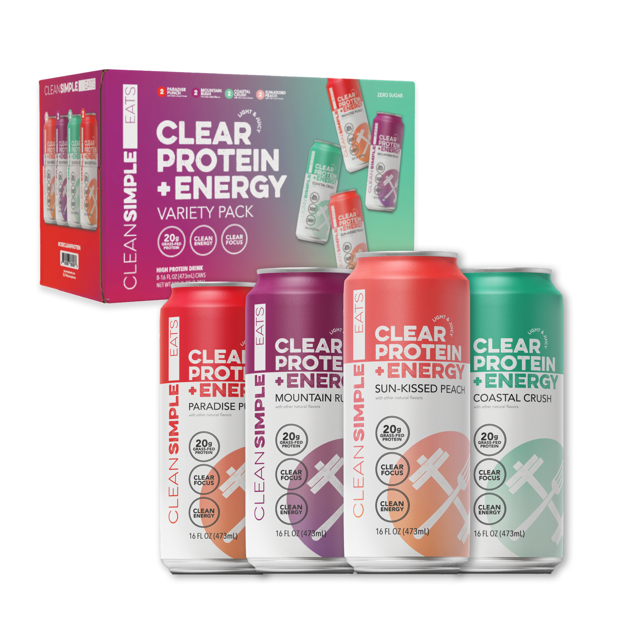 Clear Protein + Energy: Variety (8 Serving)