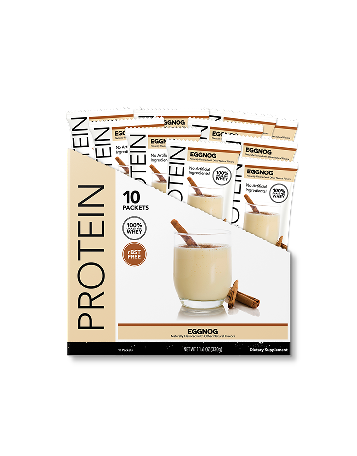 Protein Powder Eggnog (10 Single Serving Stick Packs) Clean Simple Eats