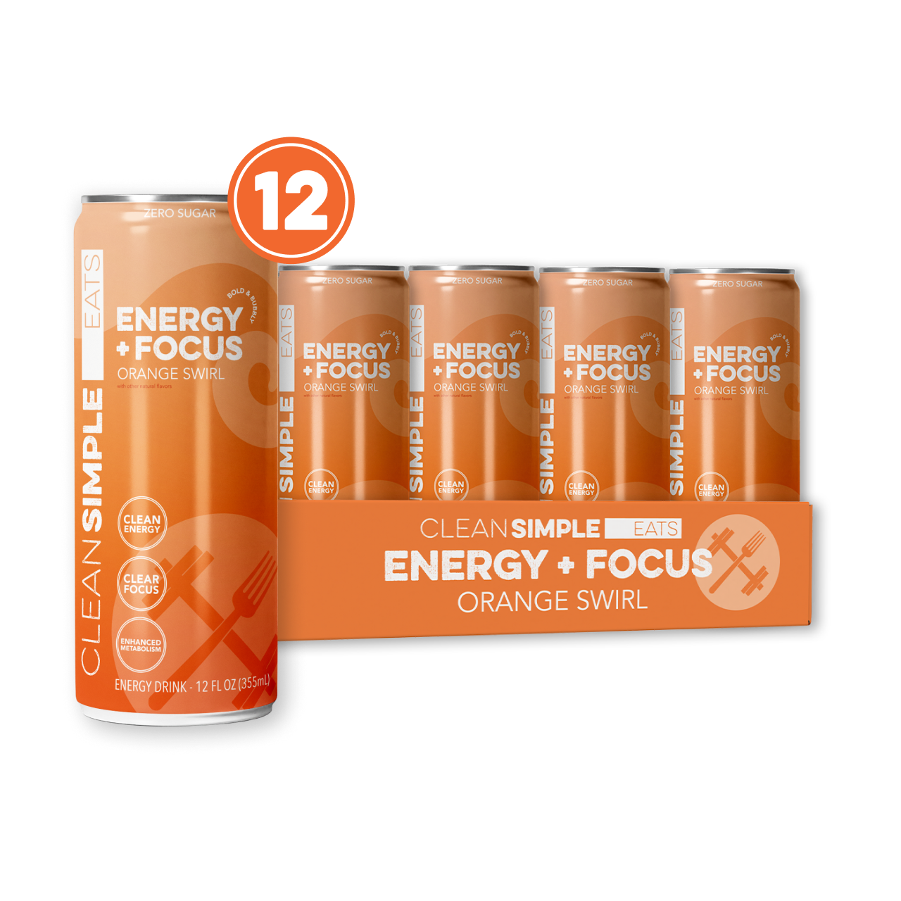 Energy + Focus: Orange Swirl (12-pack)