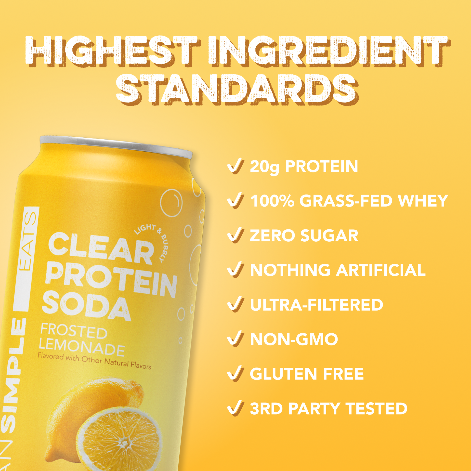 Clear Protein Soda: Frosted Lemonade (12 Pack)