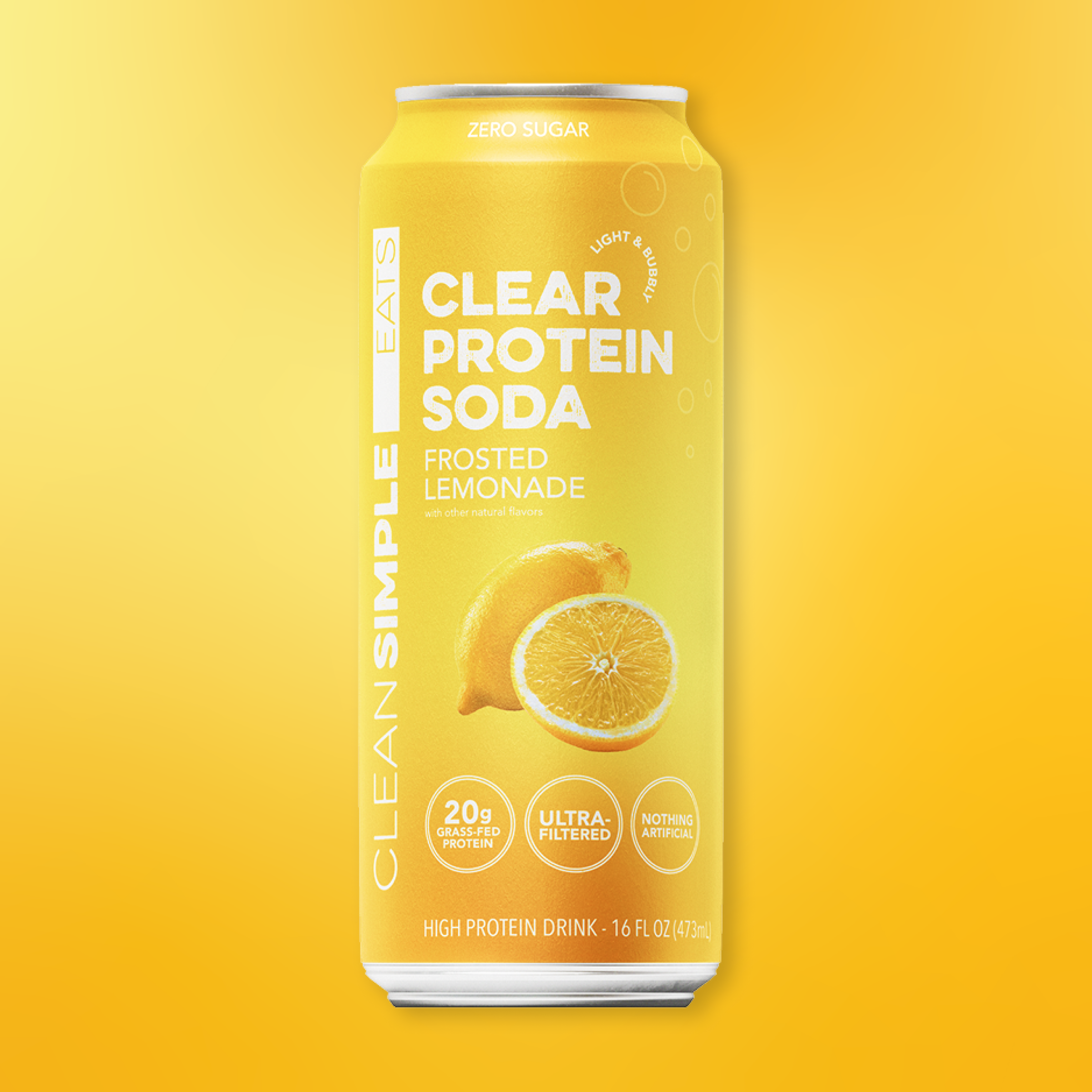 Clear Protein Soda: Frosted Lemonade (12-pack)