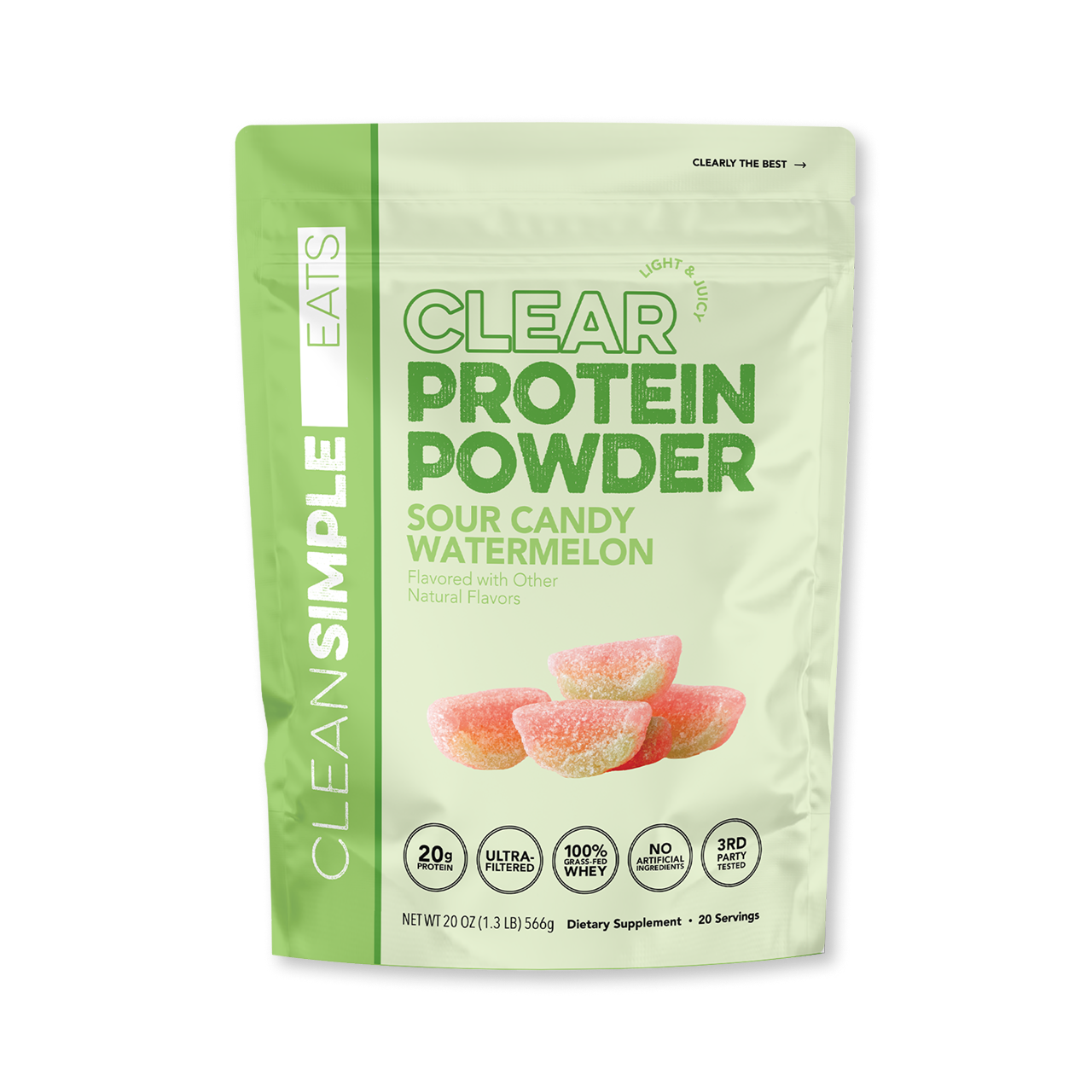 Clear Protein Powder: Sour Candy Watermelon