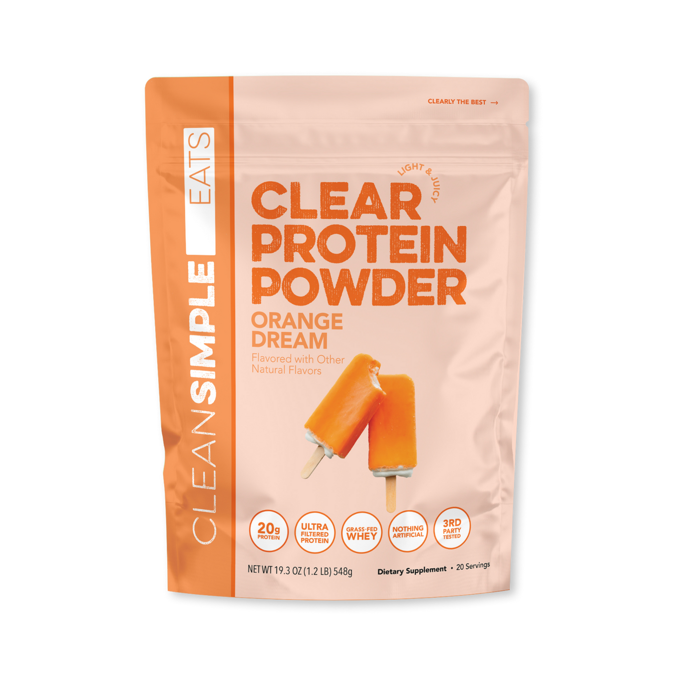 Clear Protein Powder: Orange Dream (20 Serving)